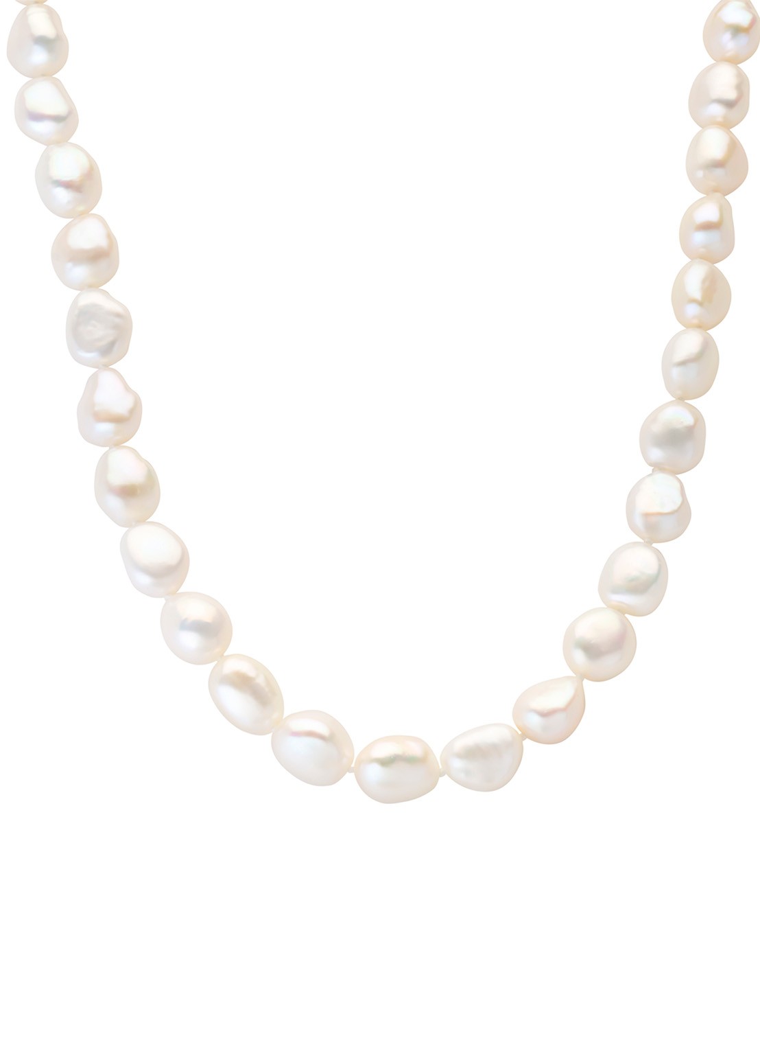 Diamond Point Geelgouden parel collier Rivièra - detail geelgoud