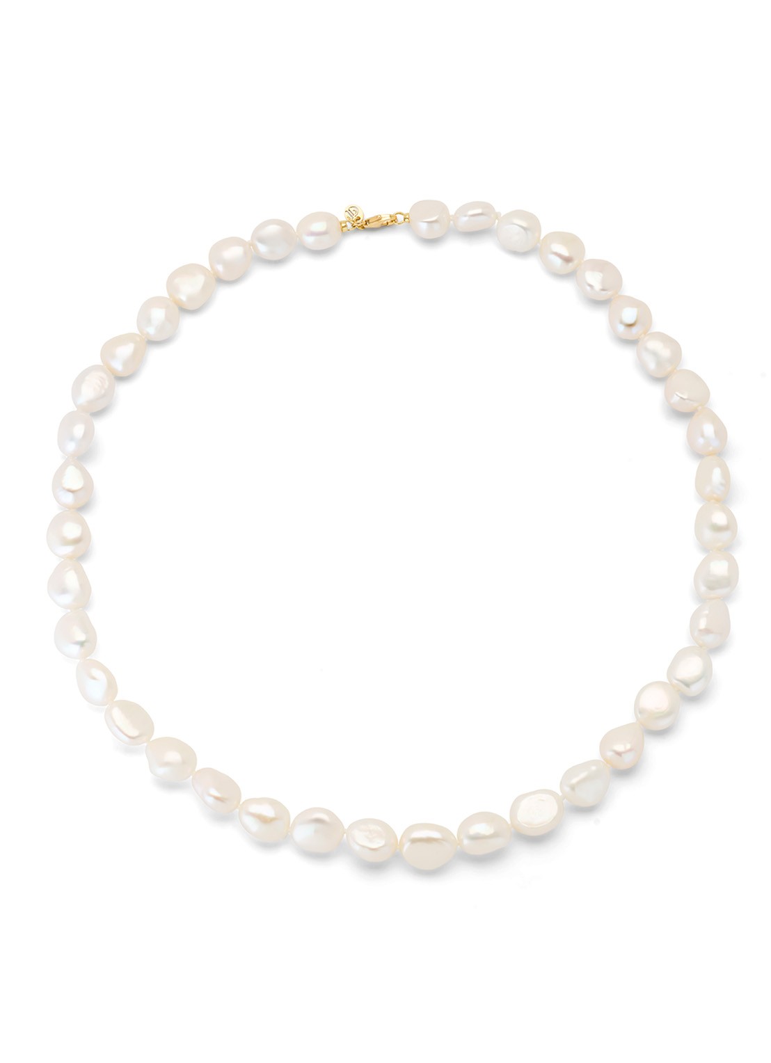 Diamond Point Geelgouden parel collier Rivièra - voorkant 3 geelgoud