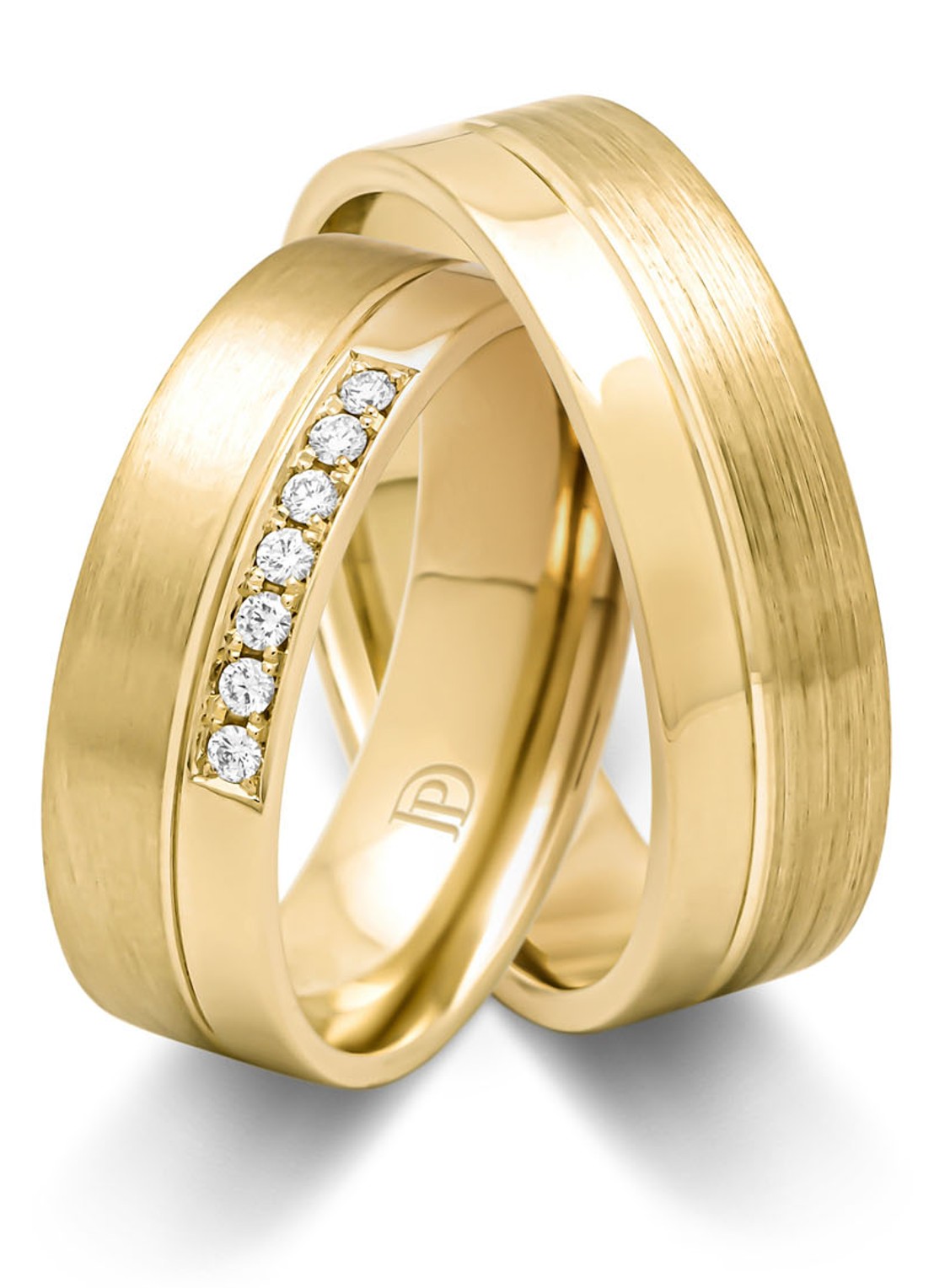 Diamond Point Geelgouden ring, 0.07 ct diamant, Wedding - detail geelgoud