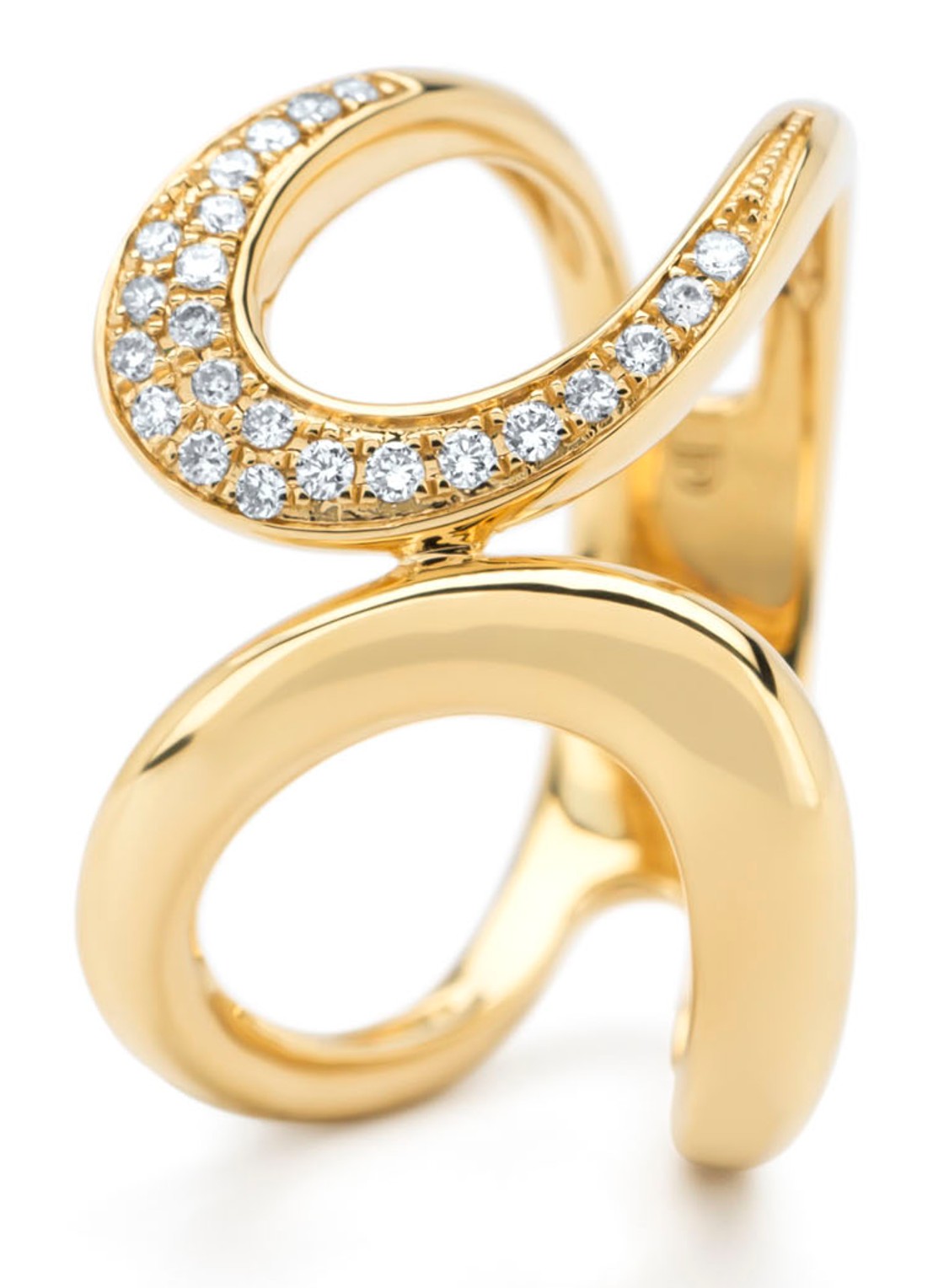 Diamond Point Geelgouden ring, 0.12 ct diamant, Like a star - detail 3 geelgoud
