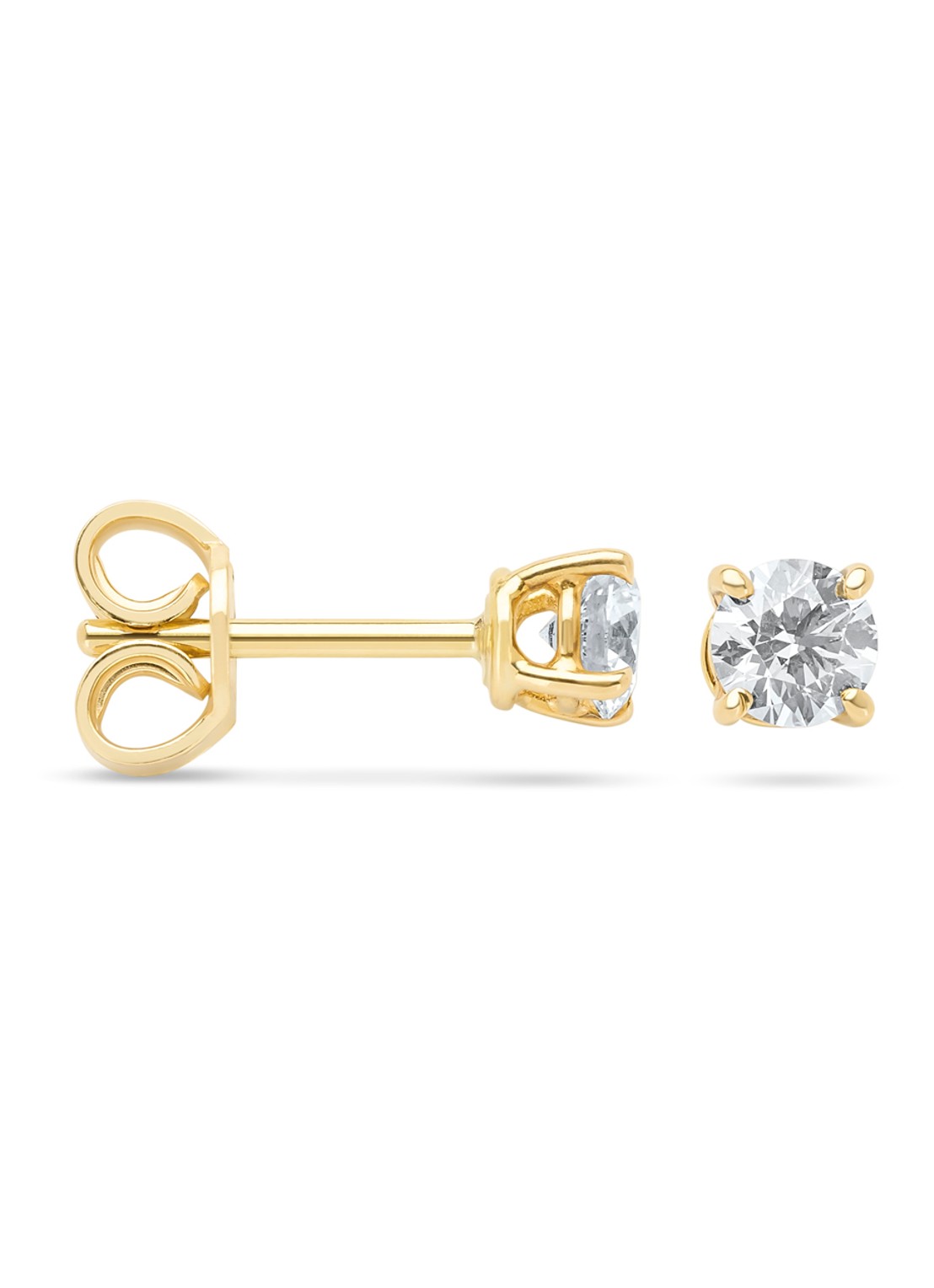 Diamond Point Geelgouden ring, 0.20 ct diamant, Starlight - voorkant geelgoud