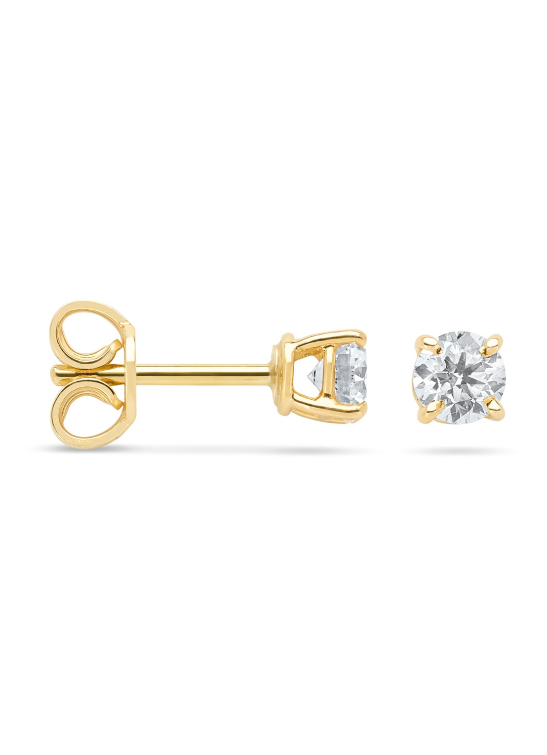 Diamond Point Geelgouden ring, 0.20 ct diamant, Starlight - voorkant geelgoud