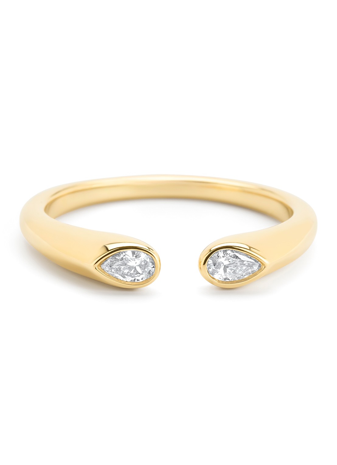 Diamond Point Geelgouden ring, 0.20 ct diamant, Starlight - detail 4 geelgoud
