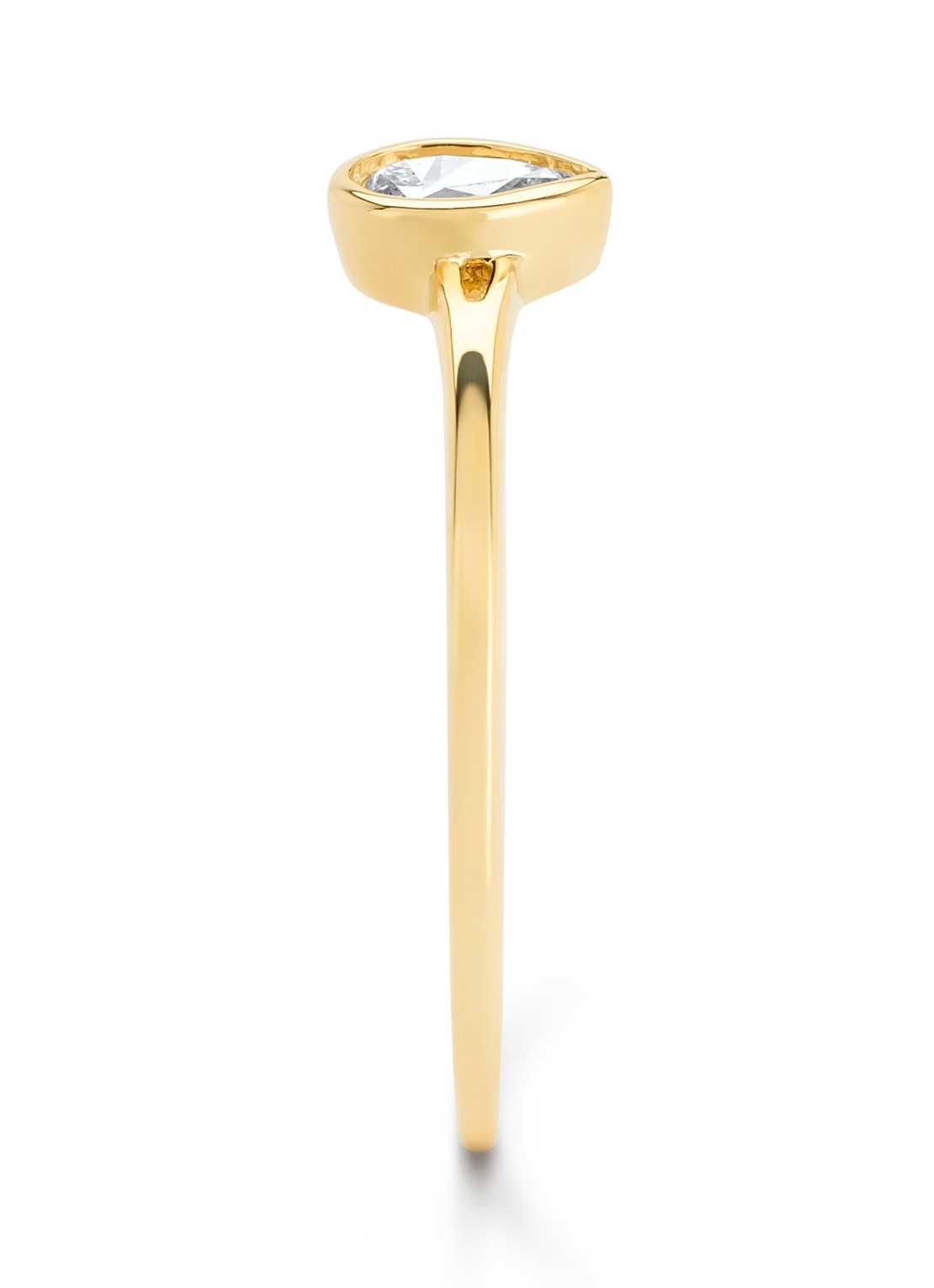 Diamond Point Geelgouden ring, 0.20 ct diamant, Starlight - detail 3 geelgoud