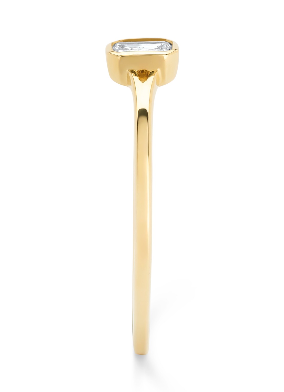 Diamond Point Geelgouden ring, 0.22 ct diamant, Starlight - detail geelgoud