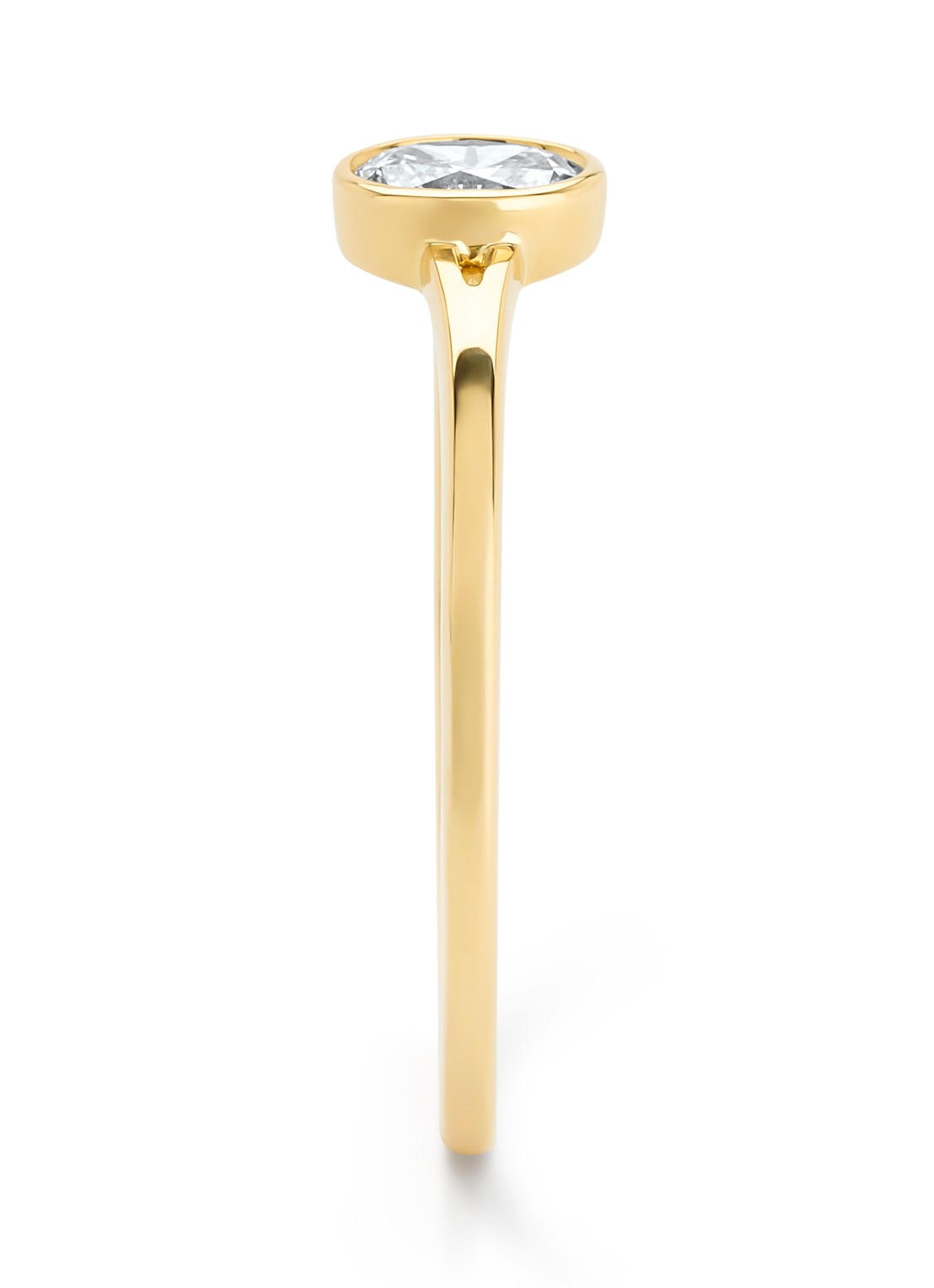 Diamond Point Geelgouden ring, 0.22 ct diamant, Starlight - detail geelgoud