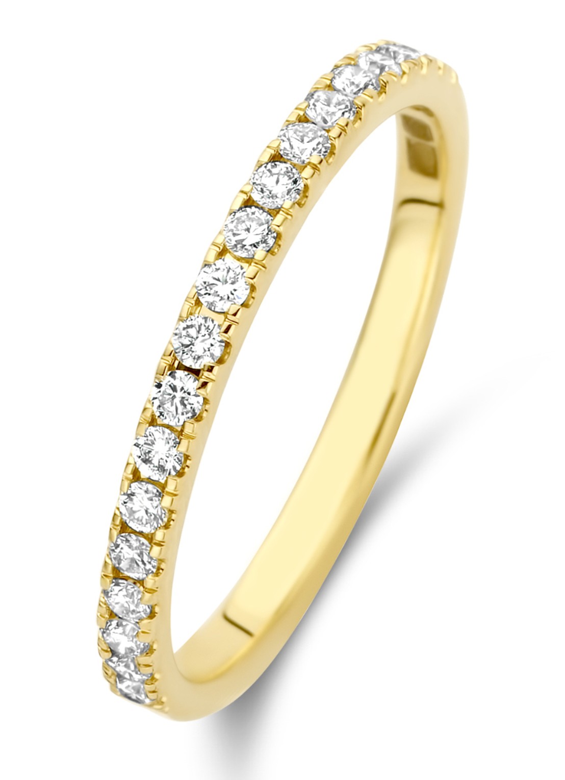 Diamond Point Geelgouden ring 0.26 ct diamant Wedding - voorkant 2 geelgoud