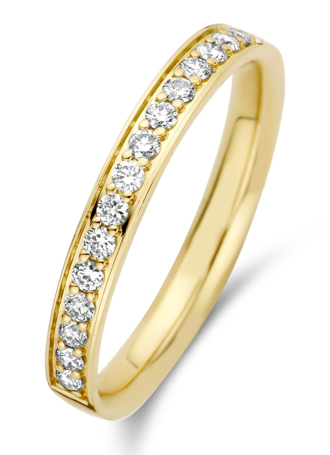 Diamond Point Geelgouden ring 0.27 ct diamant Wedding - voorkant geelgoud