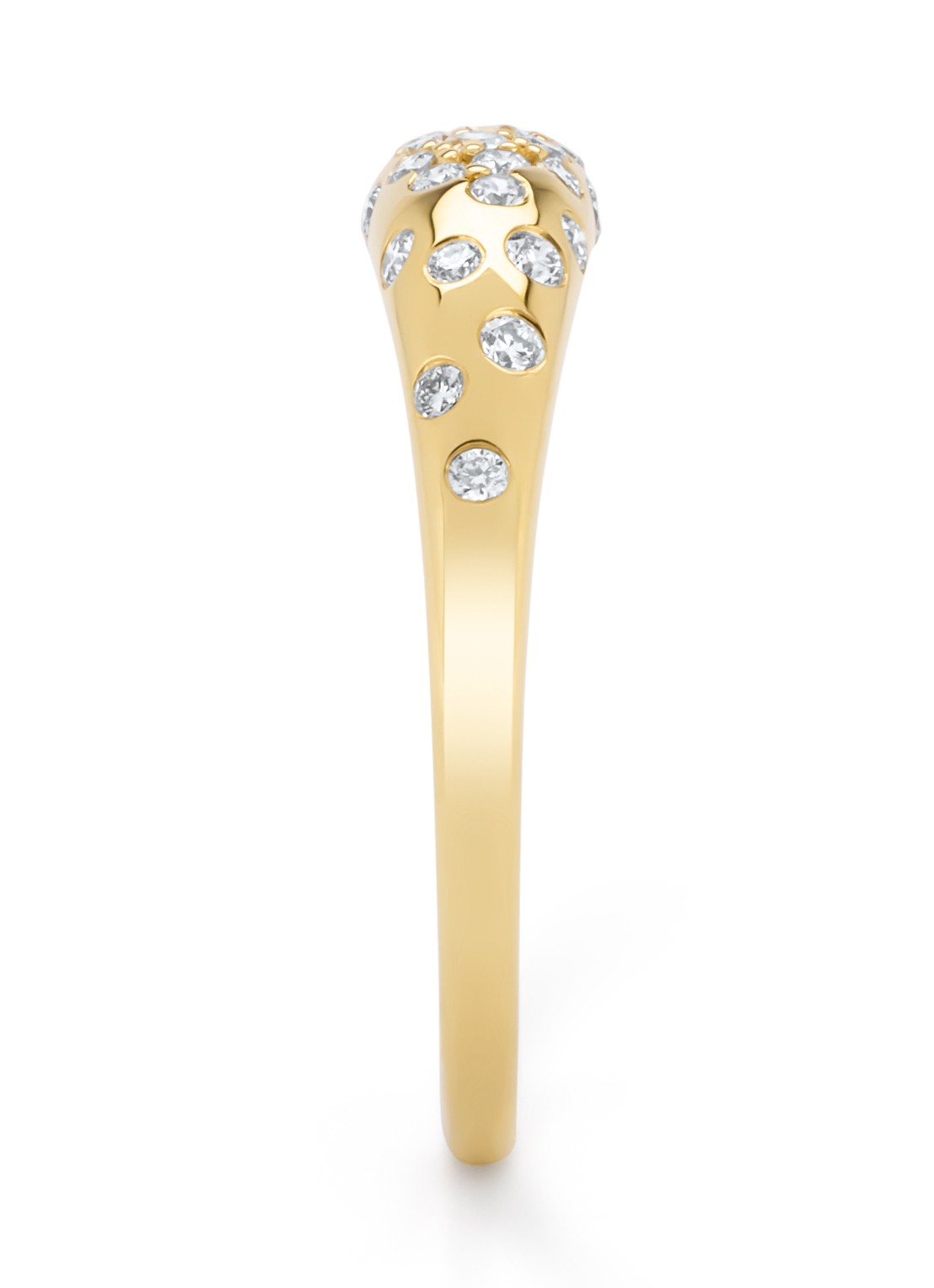 Diamond Point Geelgouden ring, 0.32 ct diamant, Starlight - detail 4 geelgoud
