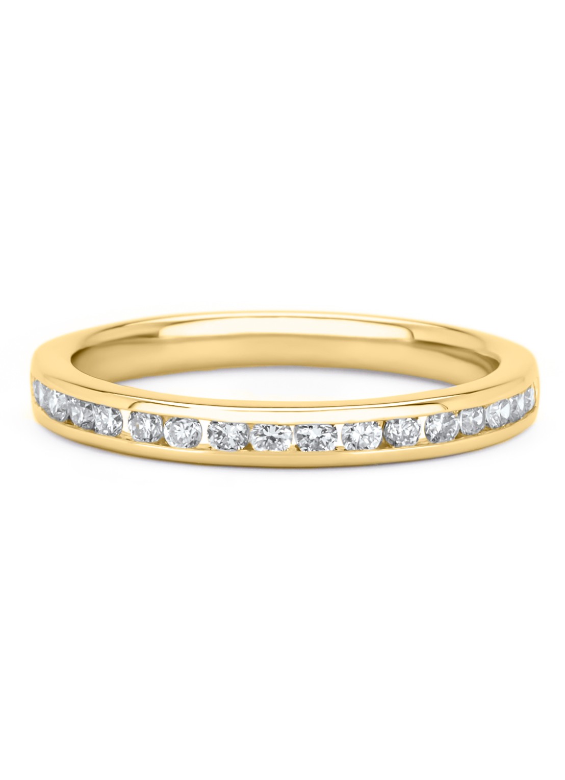Diamond Point Geelgouden ring, 0.33 ct diamant, Perfect Match - achterkant 5 geelgoud