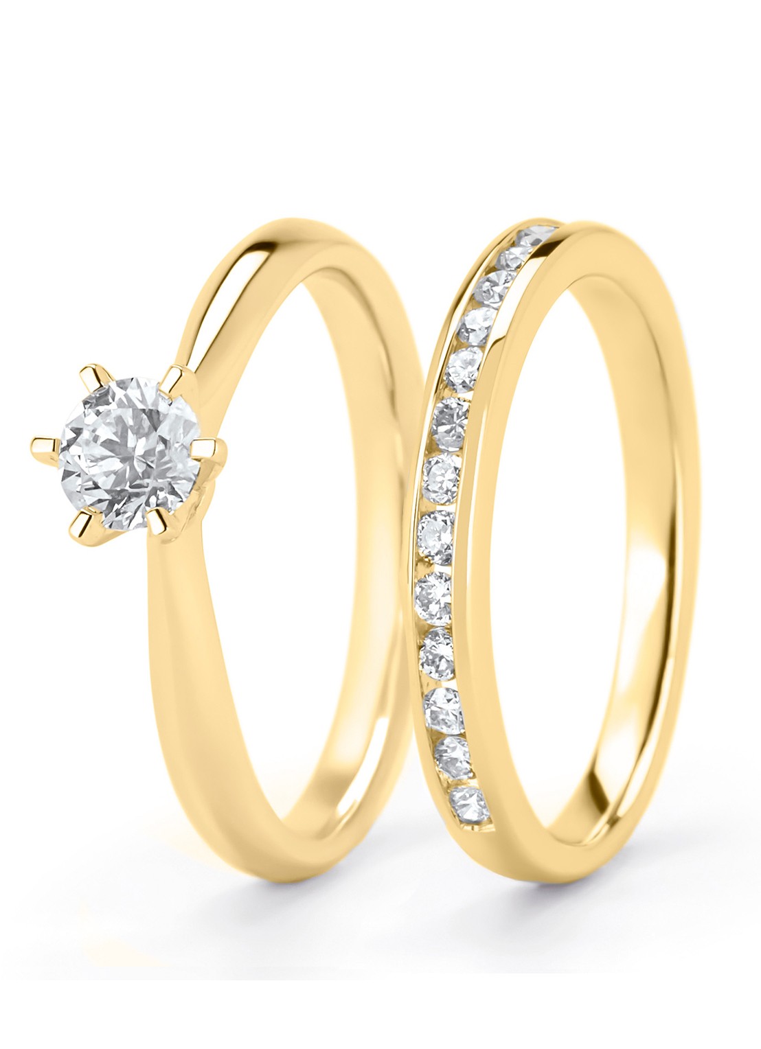 Diamond Point Geelgouden ring, 0.33 ct diamant, Perfect Match - detail geelgoud