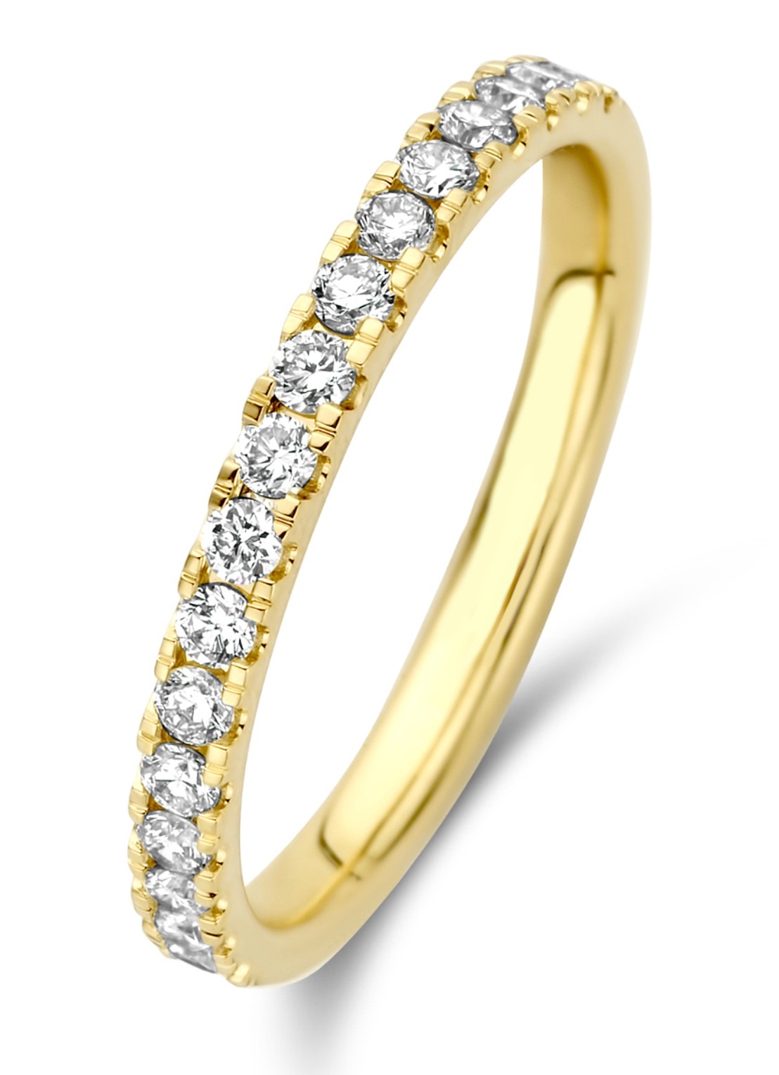Diamond Point Geelgouden ring 0.33 ct diamant Wedding - voorkant geelgoud
