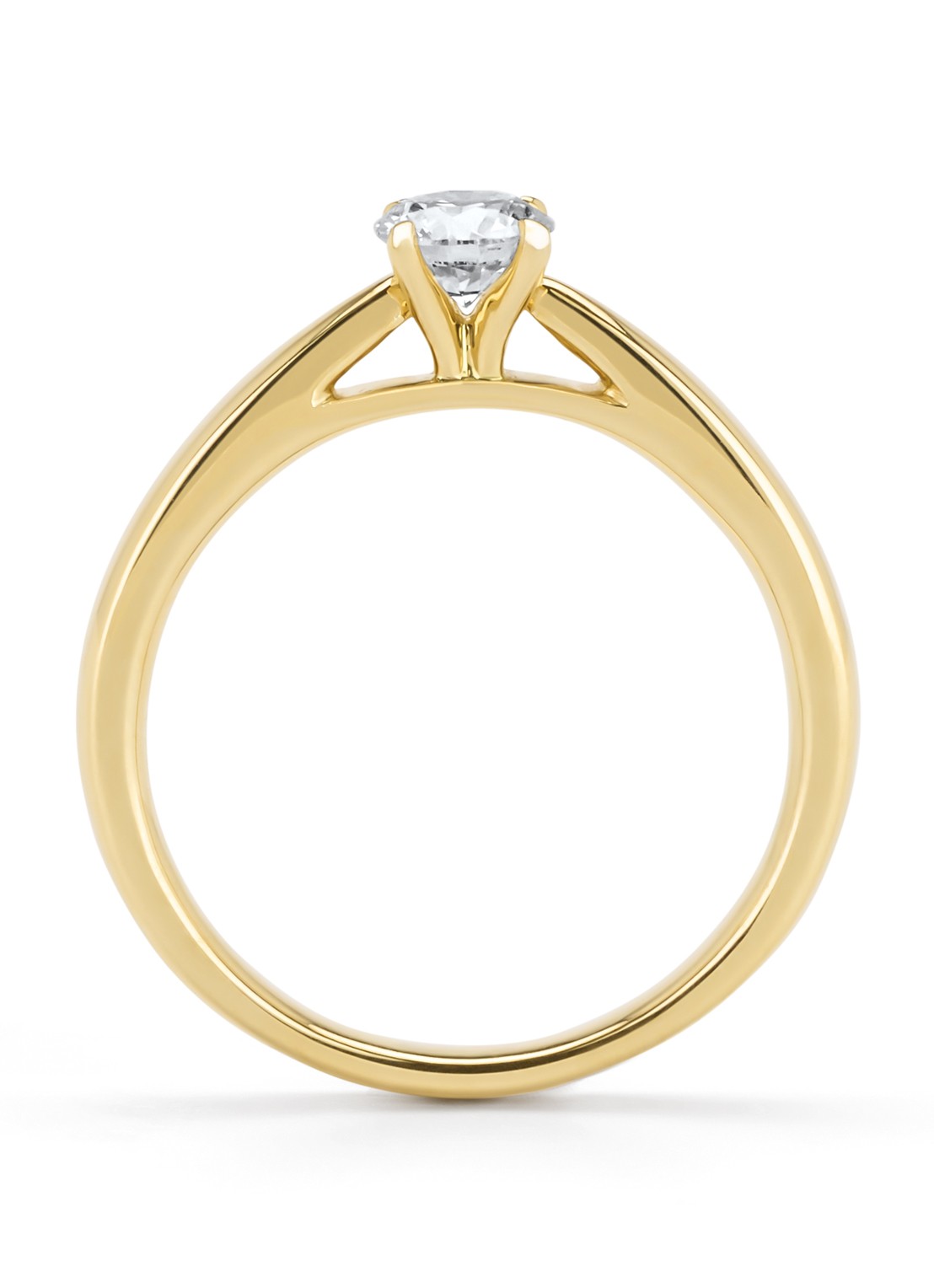 Diamond Point Geelgouden ring, 0.40 ct diamant, Perfect Match - achterkant 4 geelgoud