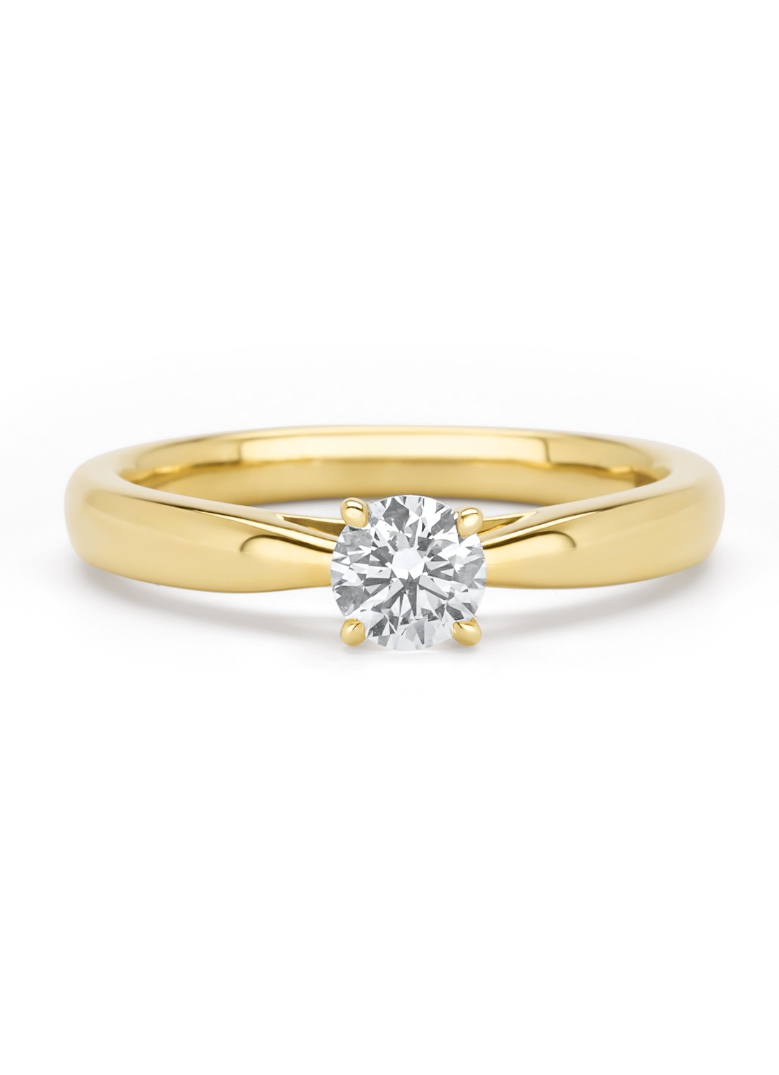 Diamond Point Geelgouden ring, 0.40 ct diamant, Perfect Match - detail 2 geelgoud