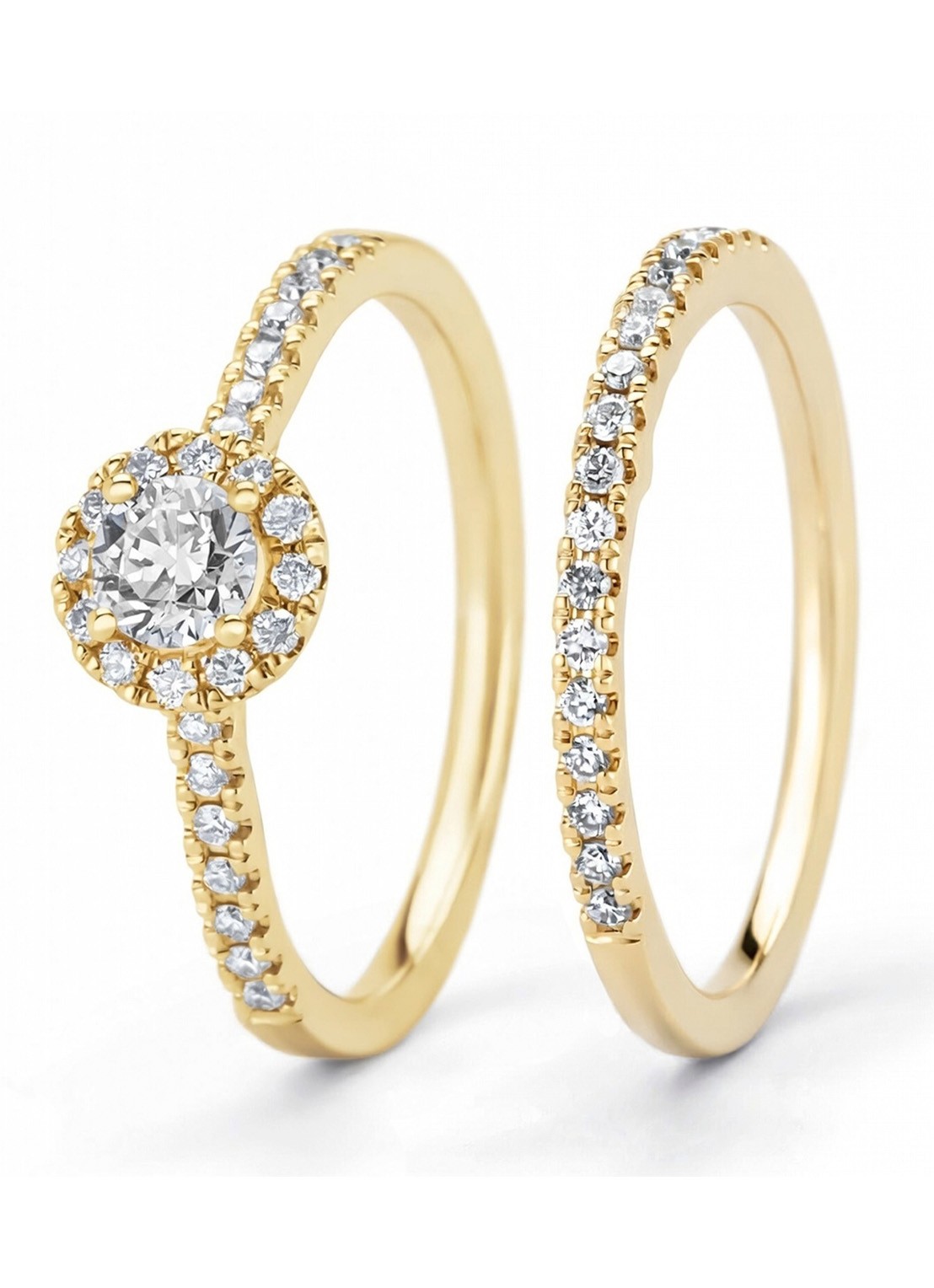Diamond Point Geelgouden ring, 0.50 ct diamant, Perfect Match - detail geelgoud