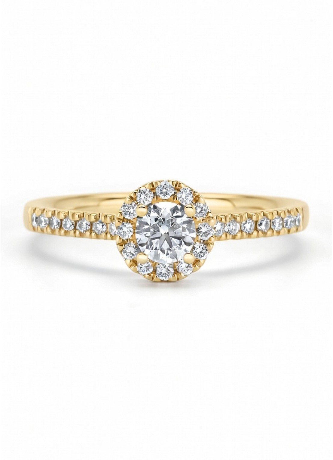 Diamond Point Geelgouden ring, 0.50 ct diamant, Perfect Match - detail 2 geelgoud