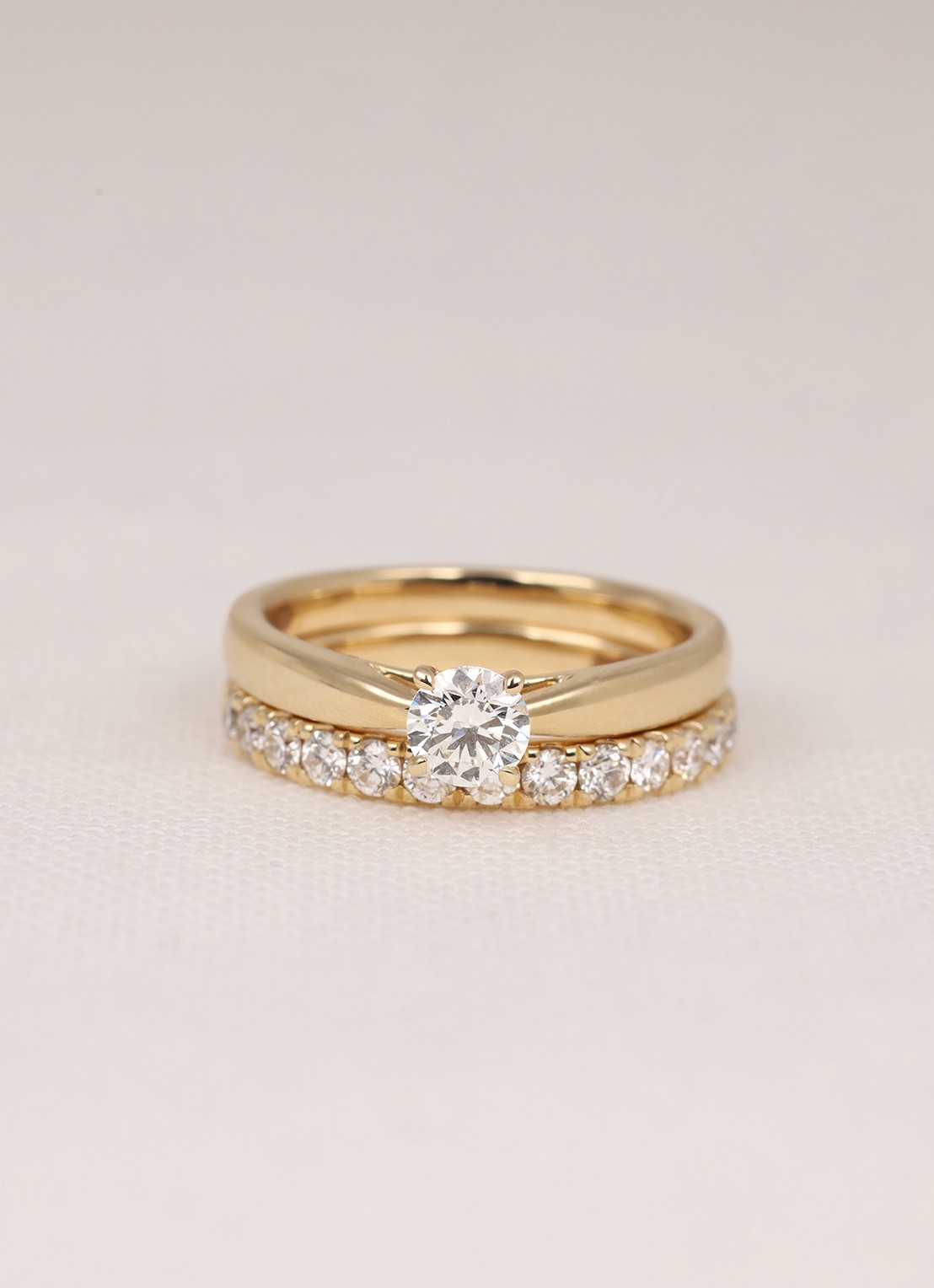 Diamond Point Geelgouden ring, 0.50 ct diamant, Perfect Match - detail geelgoud