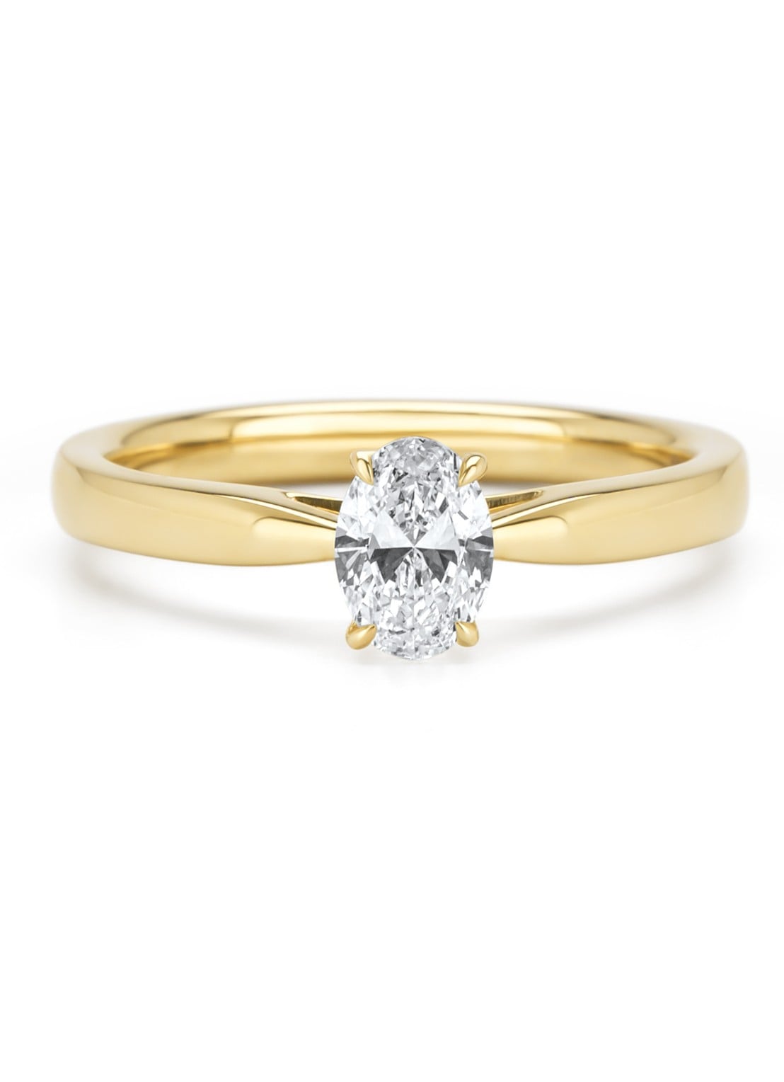 Diamond Point Geelgouden ring, 0.50 ct diamant, Perfect Match - achterkant 4 geelgoud