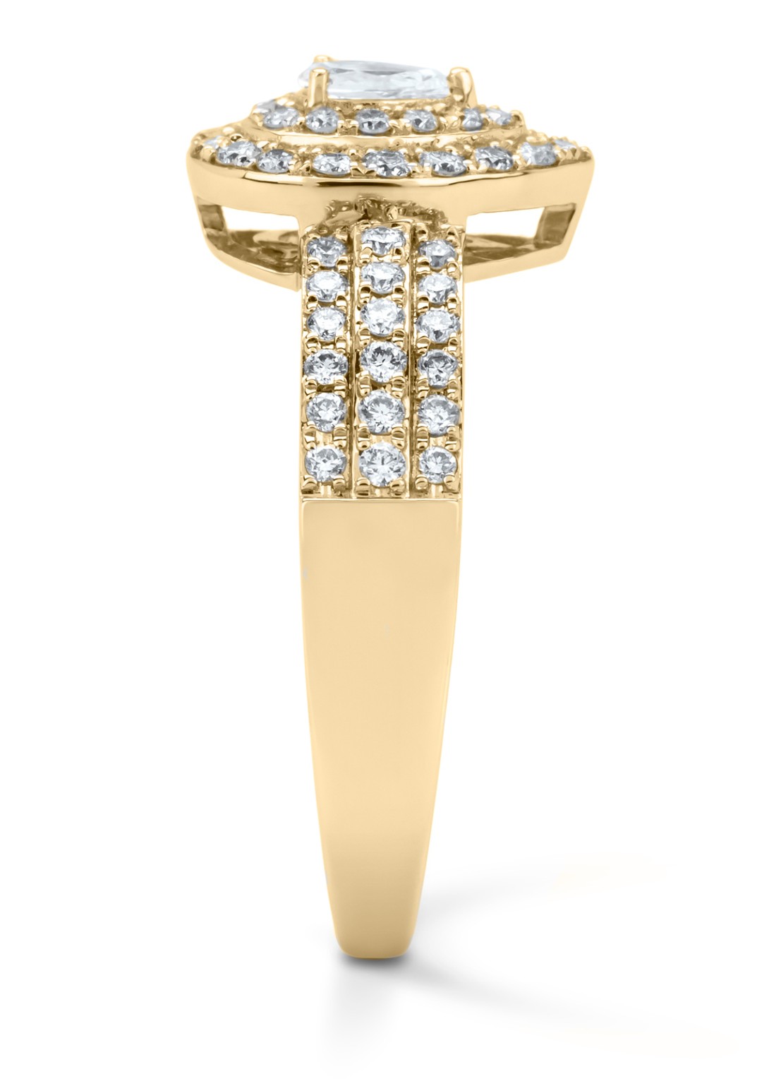 Diamond Point Geelgouden ring, 0.50 ct diamant, Petite Romance - detail geelgoud