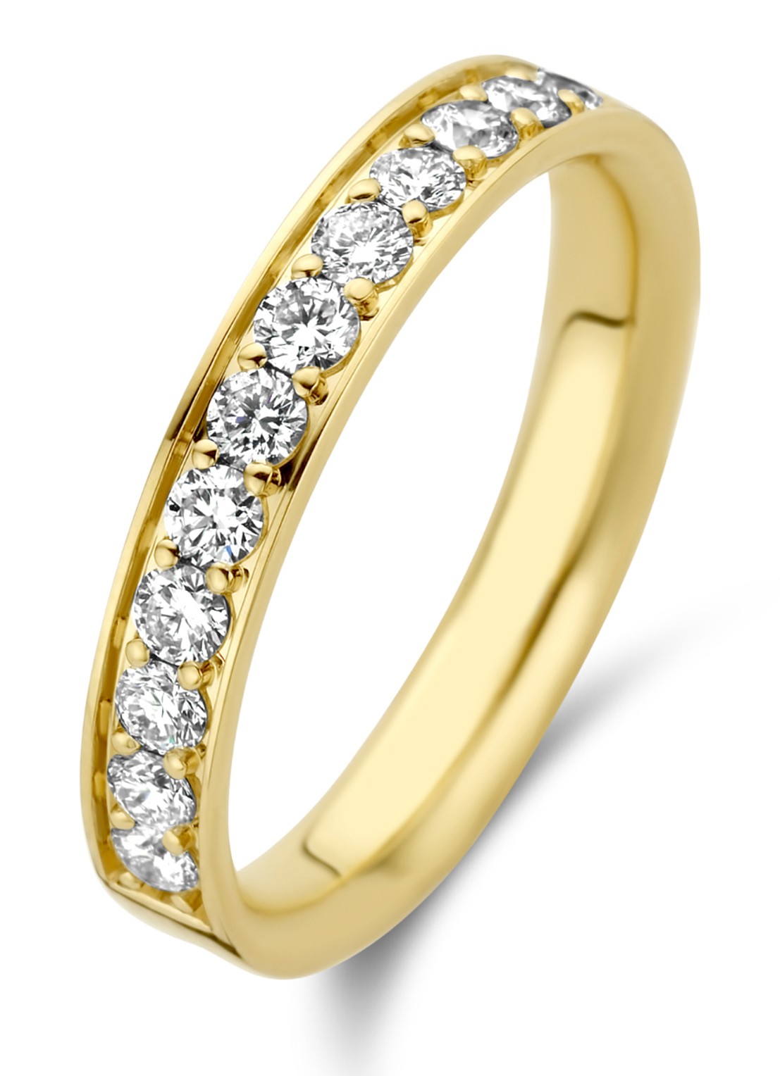 Diamond Point Geelgouden ring 0.50 ct diamant Wedding - voorkant 4 geelgoud