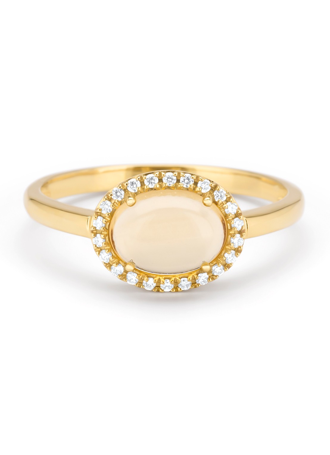 Diamond Point Geelgouden ring, 1.23 ct citrien, Little Drops - detail 4 geelgoud