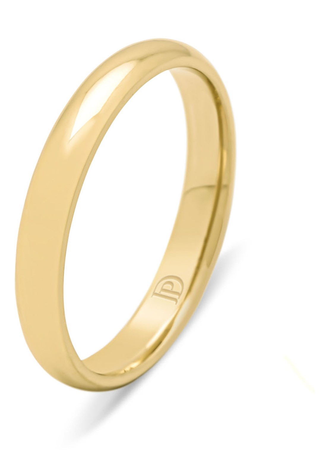 Diamond Point Geelgouden ring Wedding - voorkant geelgoud