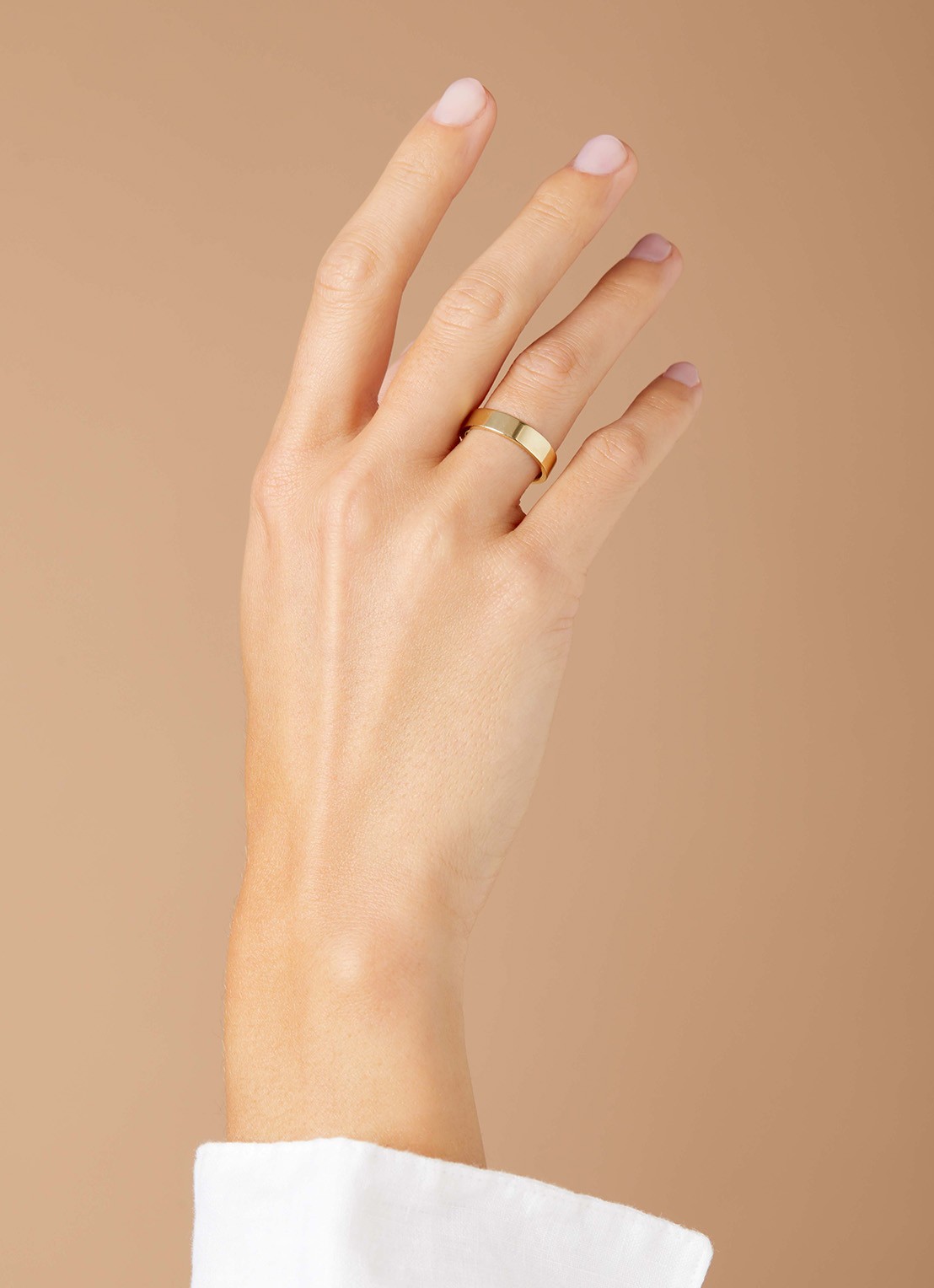 Diamond Point Geelgouden ring Wedding - voorkant 4 geelgoud