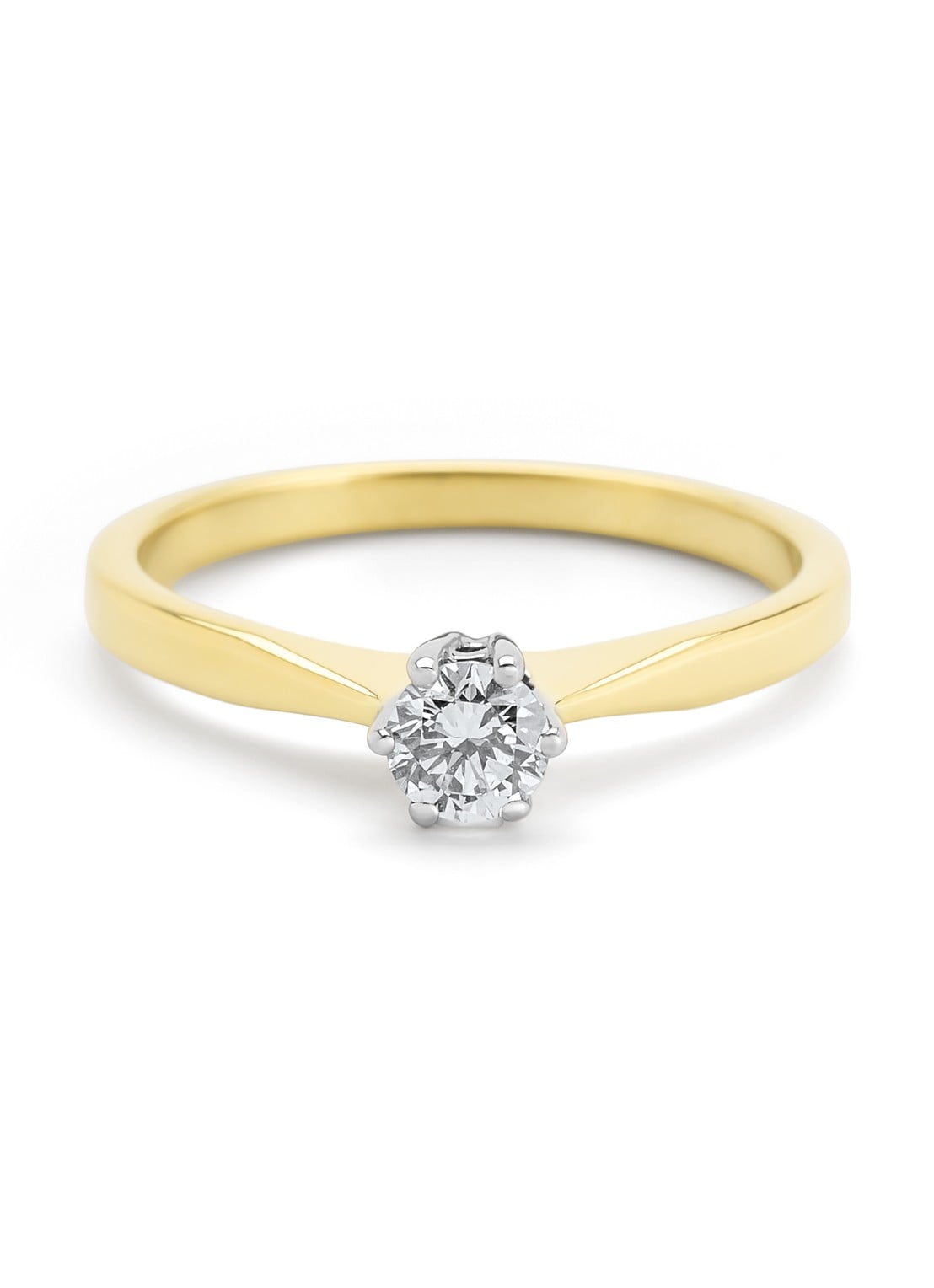 Diamond Point Geelgouden solitair groeibriljant ring, 0.27 ct. 0.27 ct diamant Groeibriljant - detail 3 geelgoud