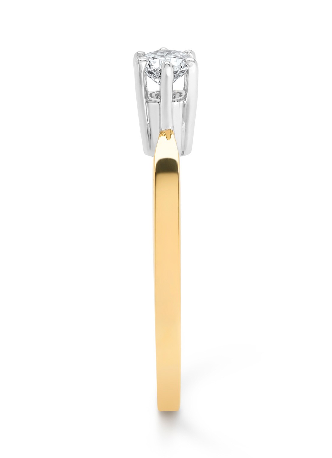 Diamond Point Geelgouden solitair groeibriljant ring, 0.32 ct. 0.32 ct diamant Groeibriljant - detail geelgoud