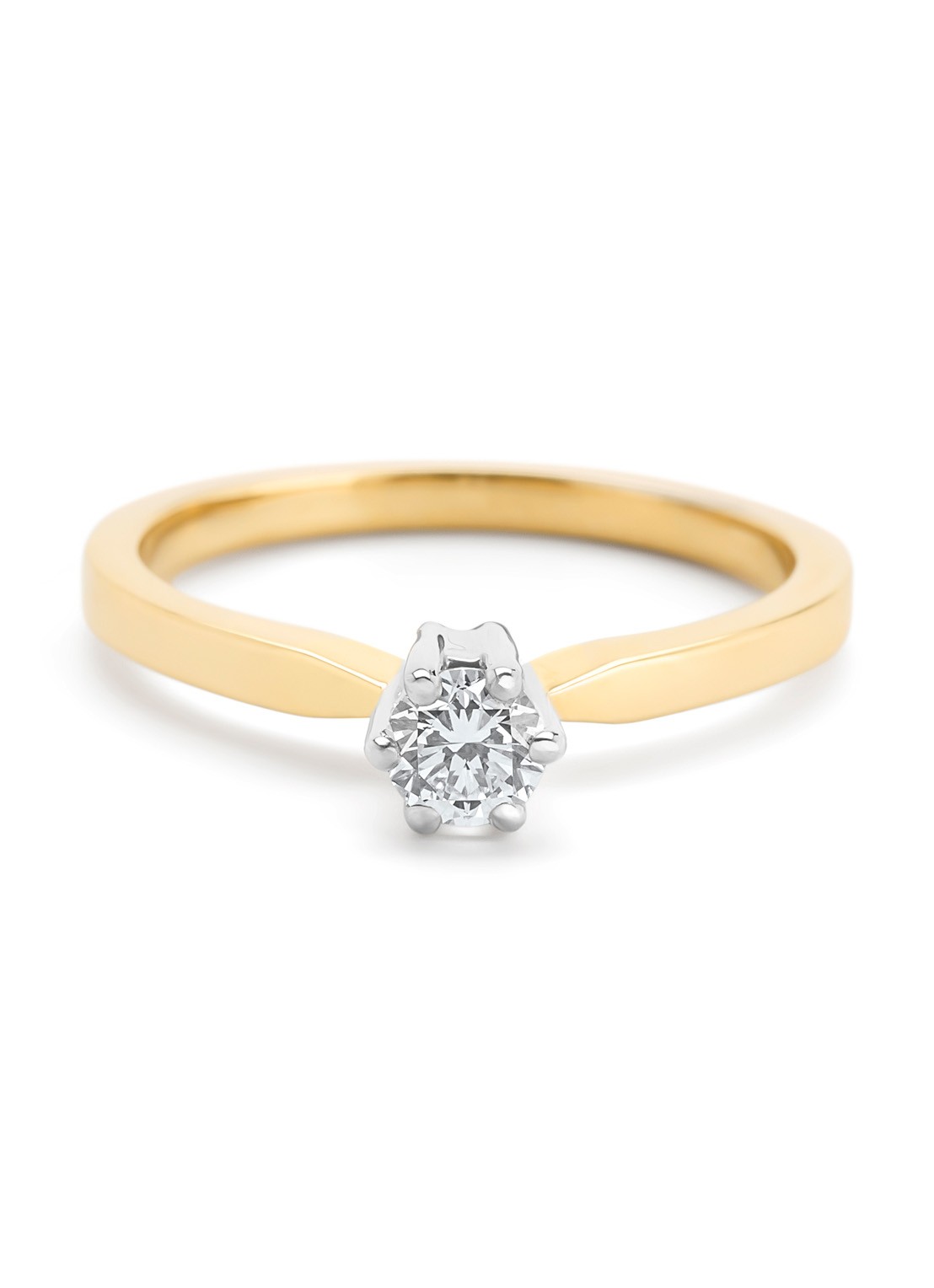 Diamond Point Geelgouden solitair groeibriljant ring, 0.32 ct. 0.32 ct diamant Groeibriljant - detail 2 geelgoud