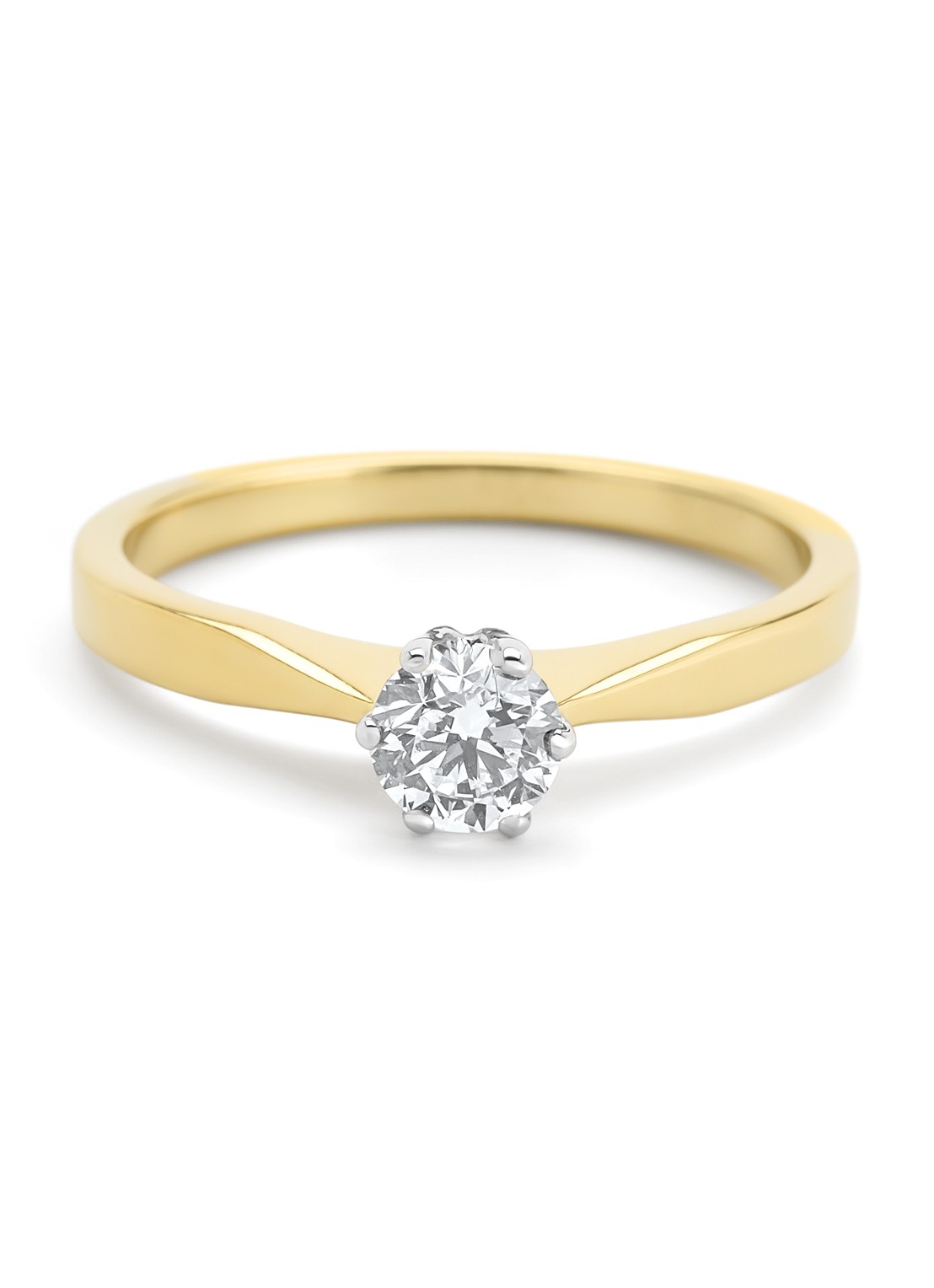 Diamond Point Geelgouden solitair groeibriljant ring, 0.40 ct. 0.40 ct diamant Groeibriljant - detail 3 geelgoud