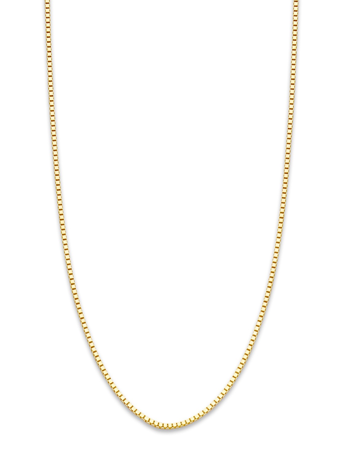 Diamond Point Geelgouden venetiaans collier Timeless Treasures (42cm) - voorkant geelgoud