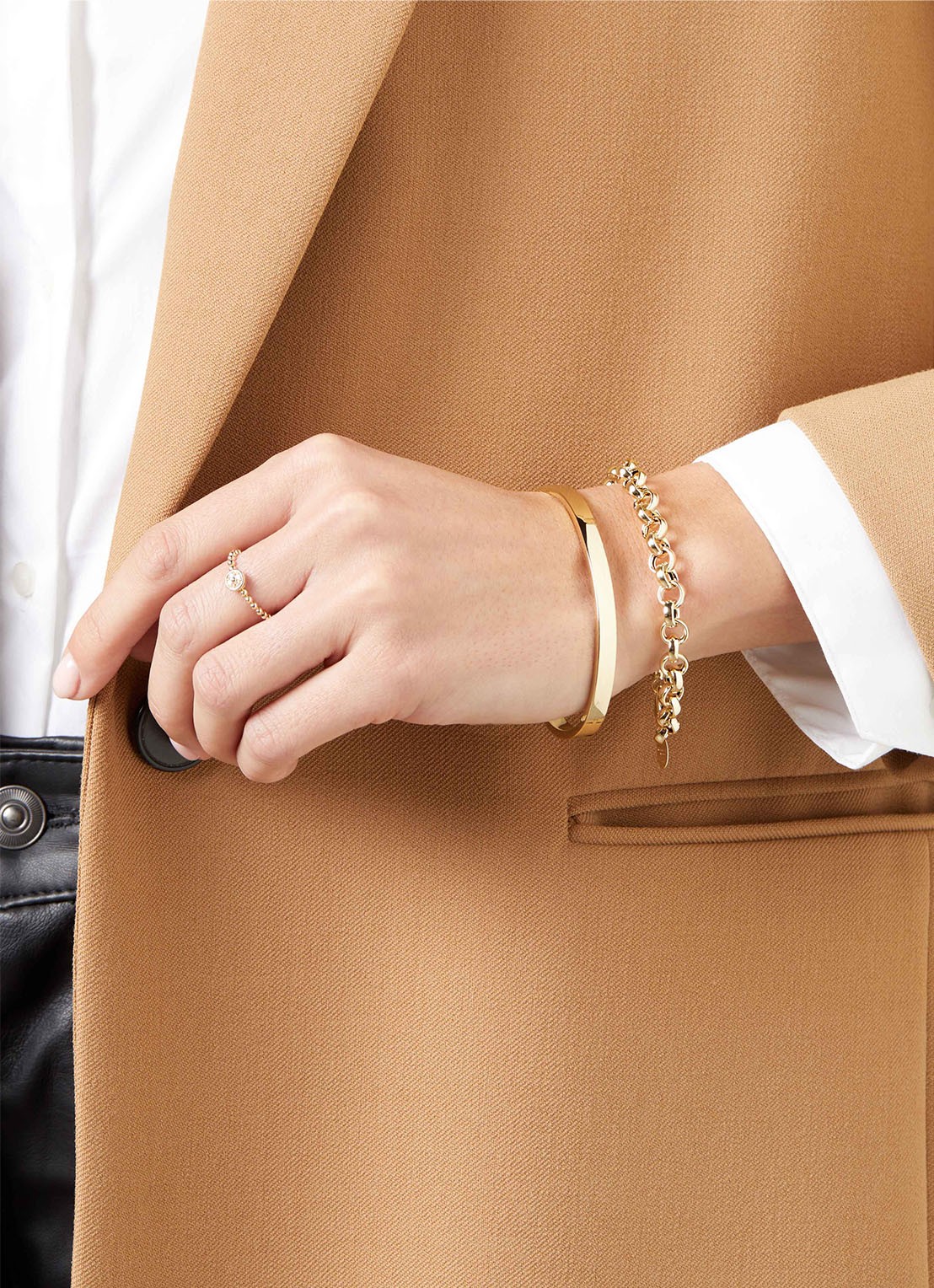 Diamond Point Gouden armband Timeless Treasures - voorkant 3 geelgoud