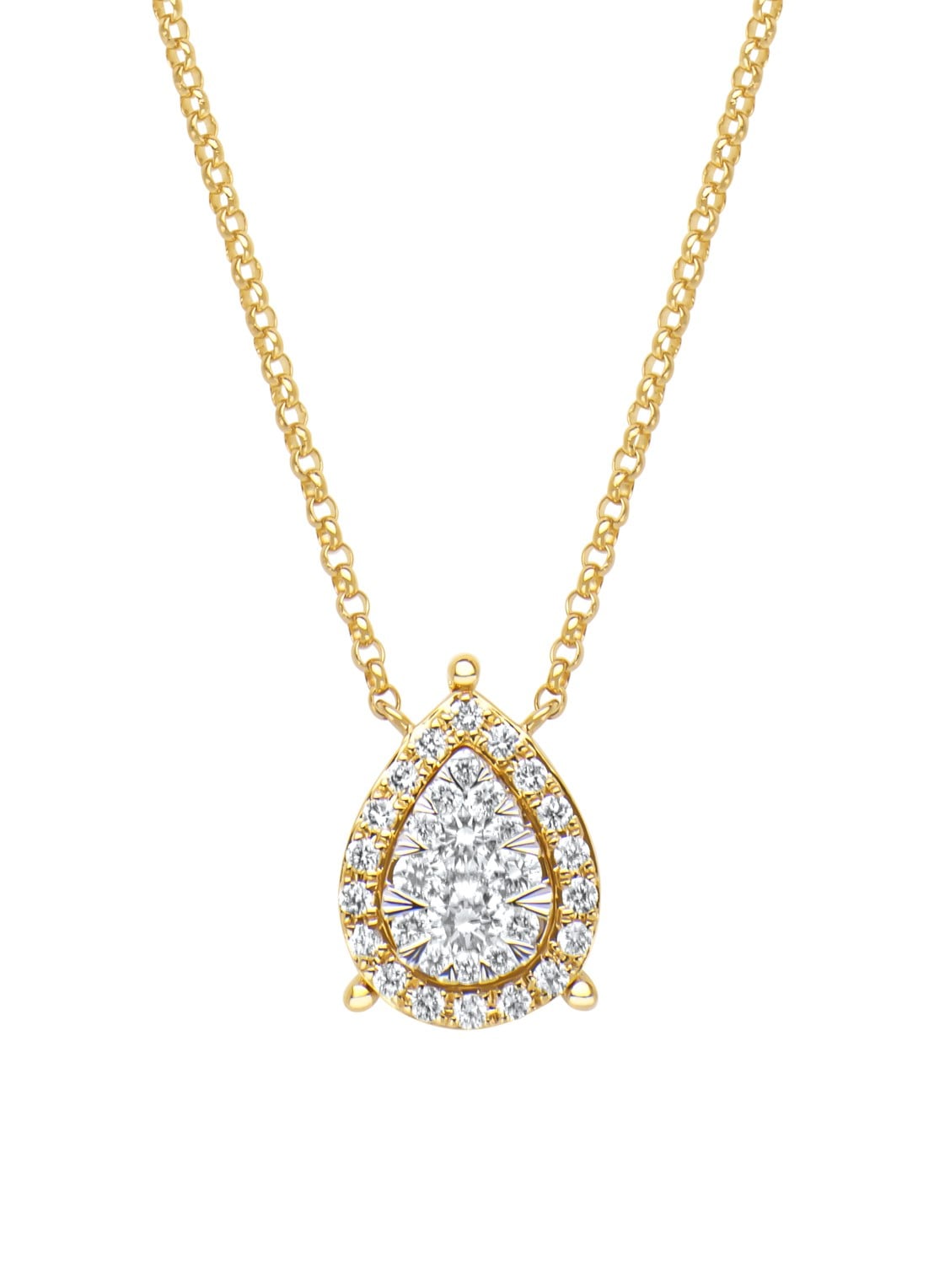 Diamond Point Gouden collier, 0.27 ct diamant, Enchanted - voorkant geelgoud