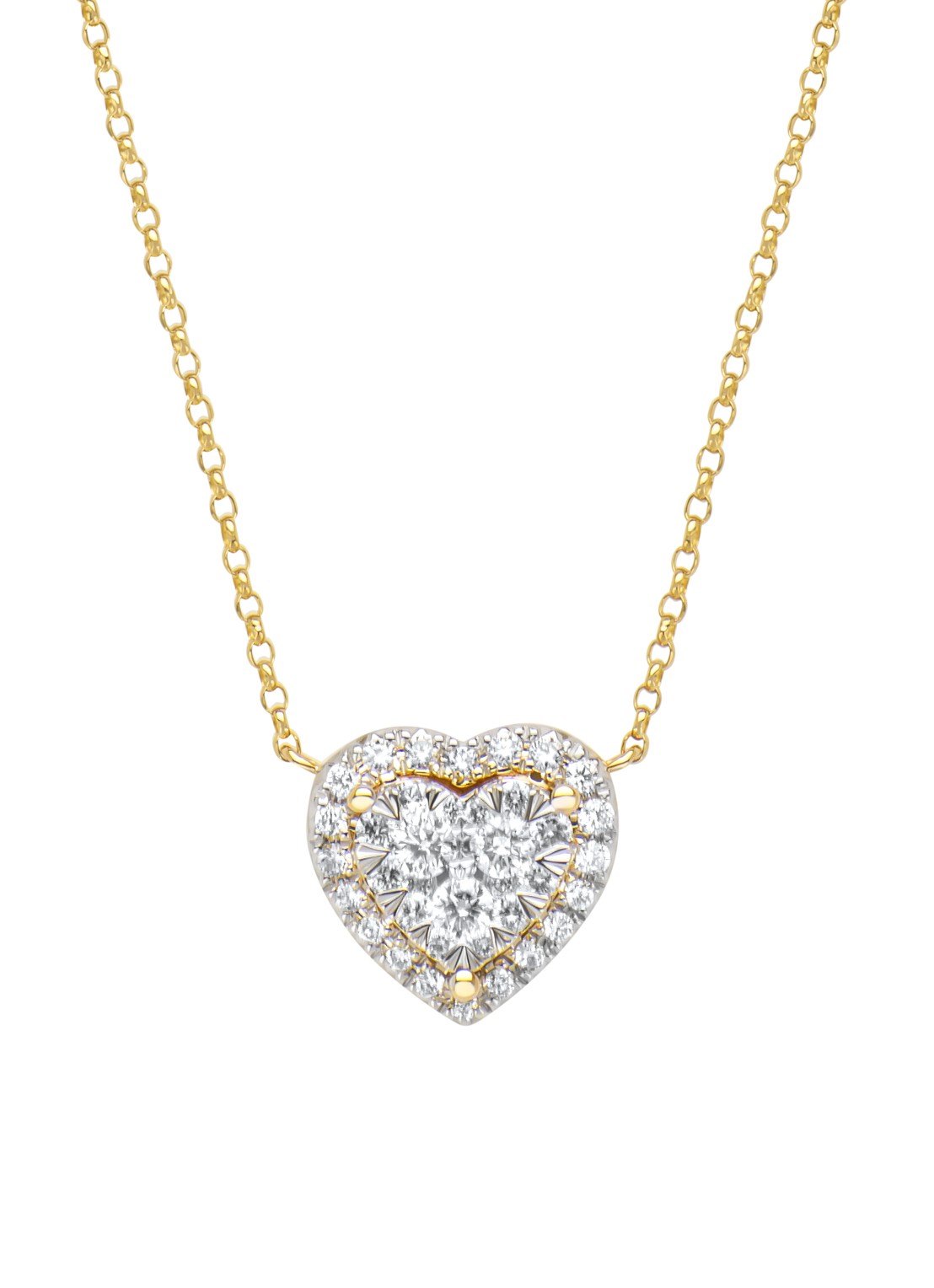 Diamond Point Gouden collier, 0.30 ct diamant, Enchanted - voorkant geelgoud