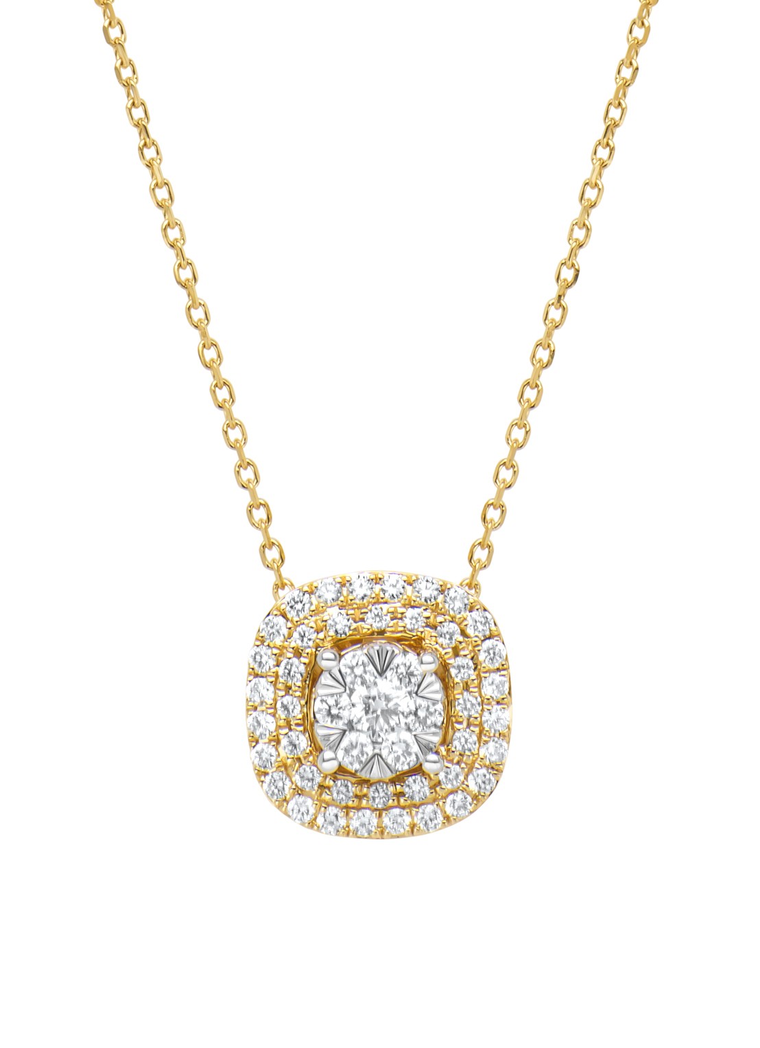 Diamond Point Gouden collier, 0.30 ct diamant, Enchanted - voorkant geelgoud