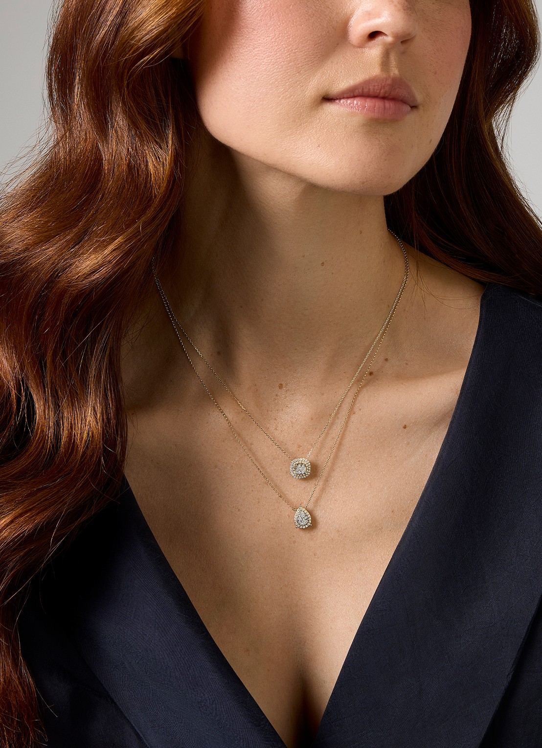 Diamond Point Gouden collier, 0.30 ct diamant, Enchanted - voorkant 2 geelgoud
