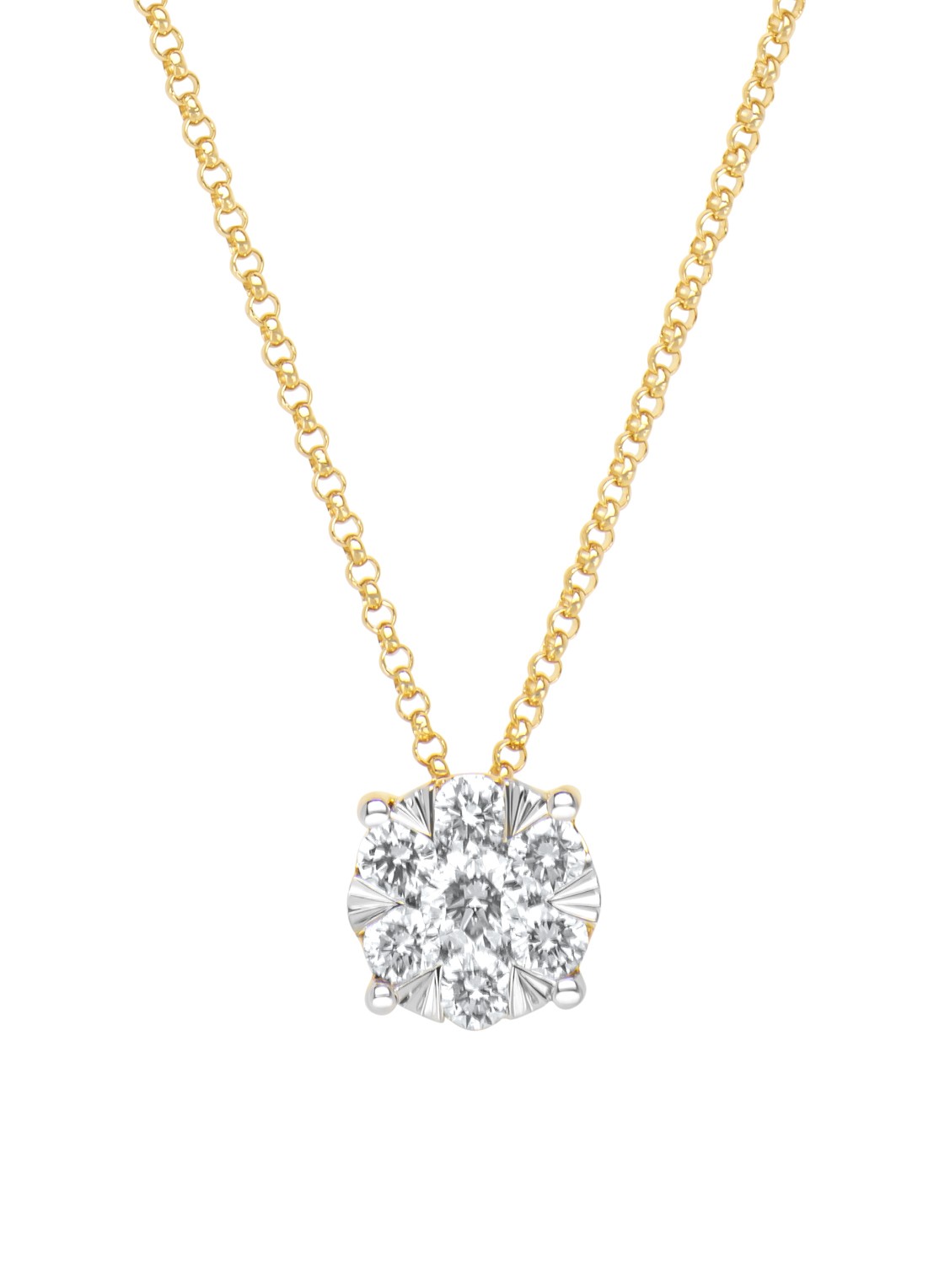 Diamond Point Gouden collier, 0.46 ct diamant, Enchanted - voorkant geelgoud
