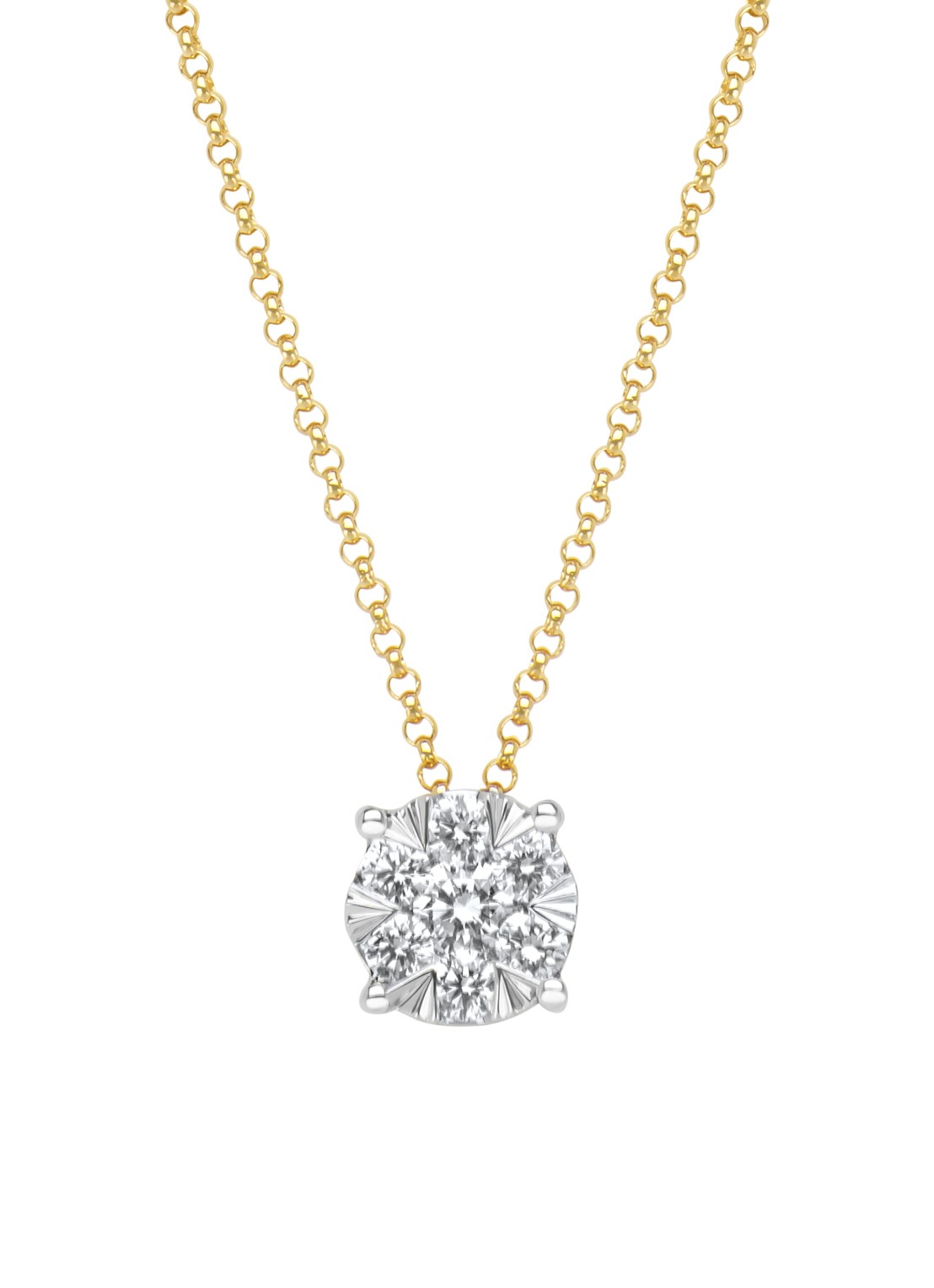 Diamond Point Gouden hanger, 0.37 ct diamant, Enchanted - voorkant geelgoud