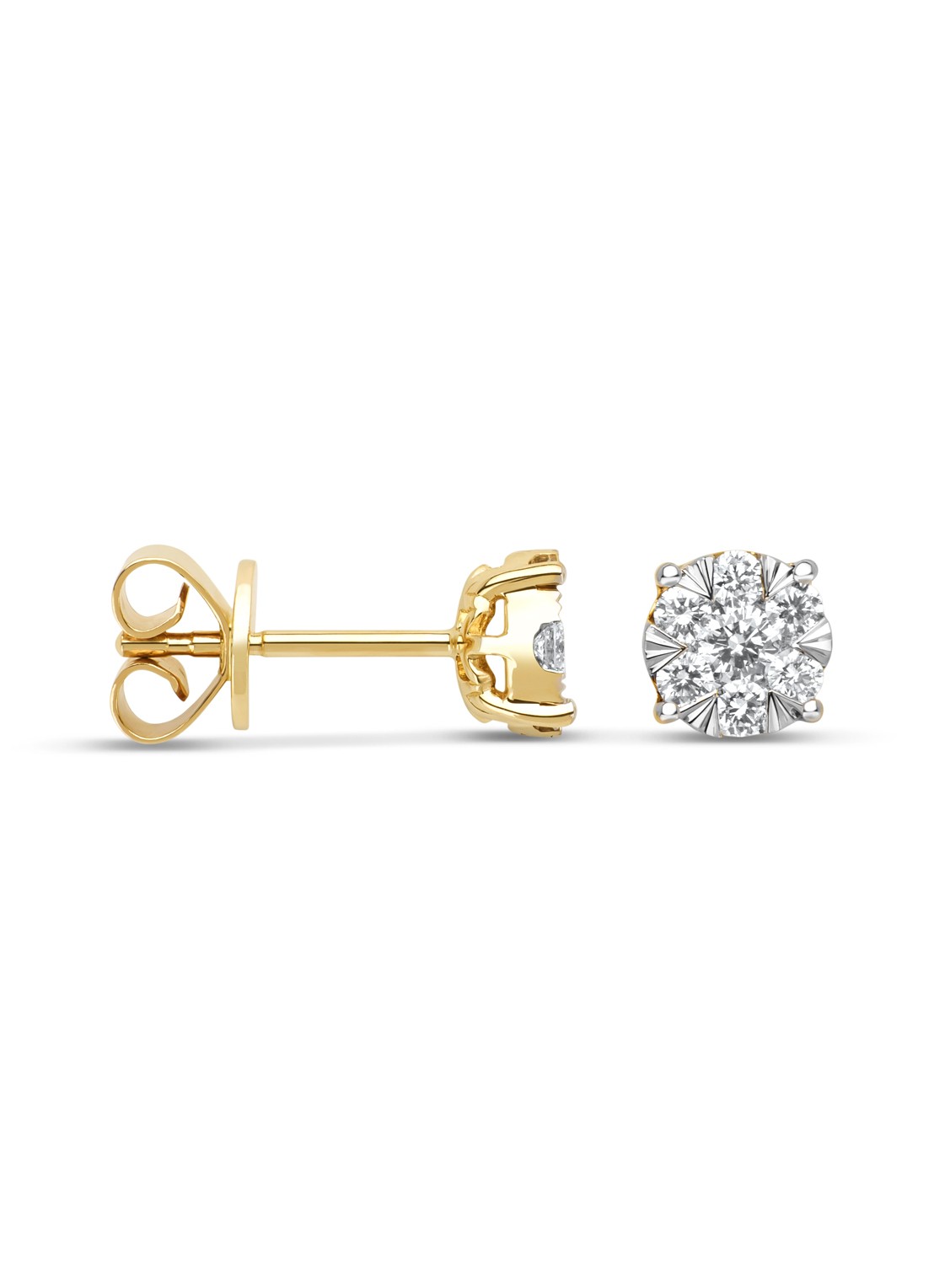 Diamond Point Gouden oorsieraden, 0.45 ct diamant, Enchanted - voorkant geelgoud
