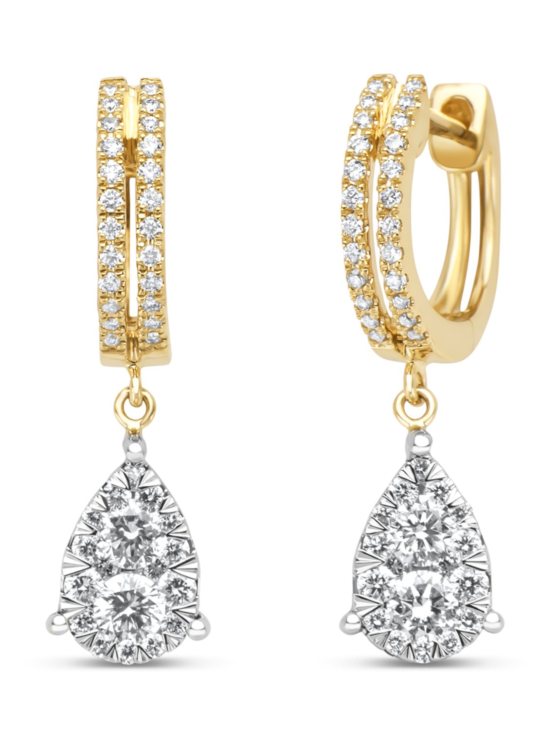 Diamond Point Gouden oorsieraden, 0.45 ct diamant, Enchanted - voorkant geelgoud