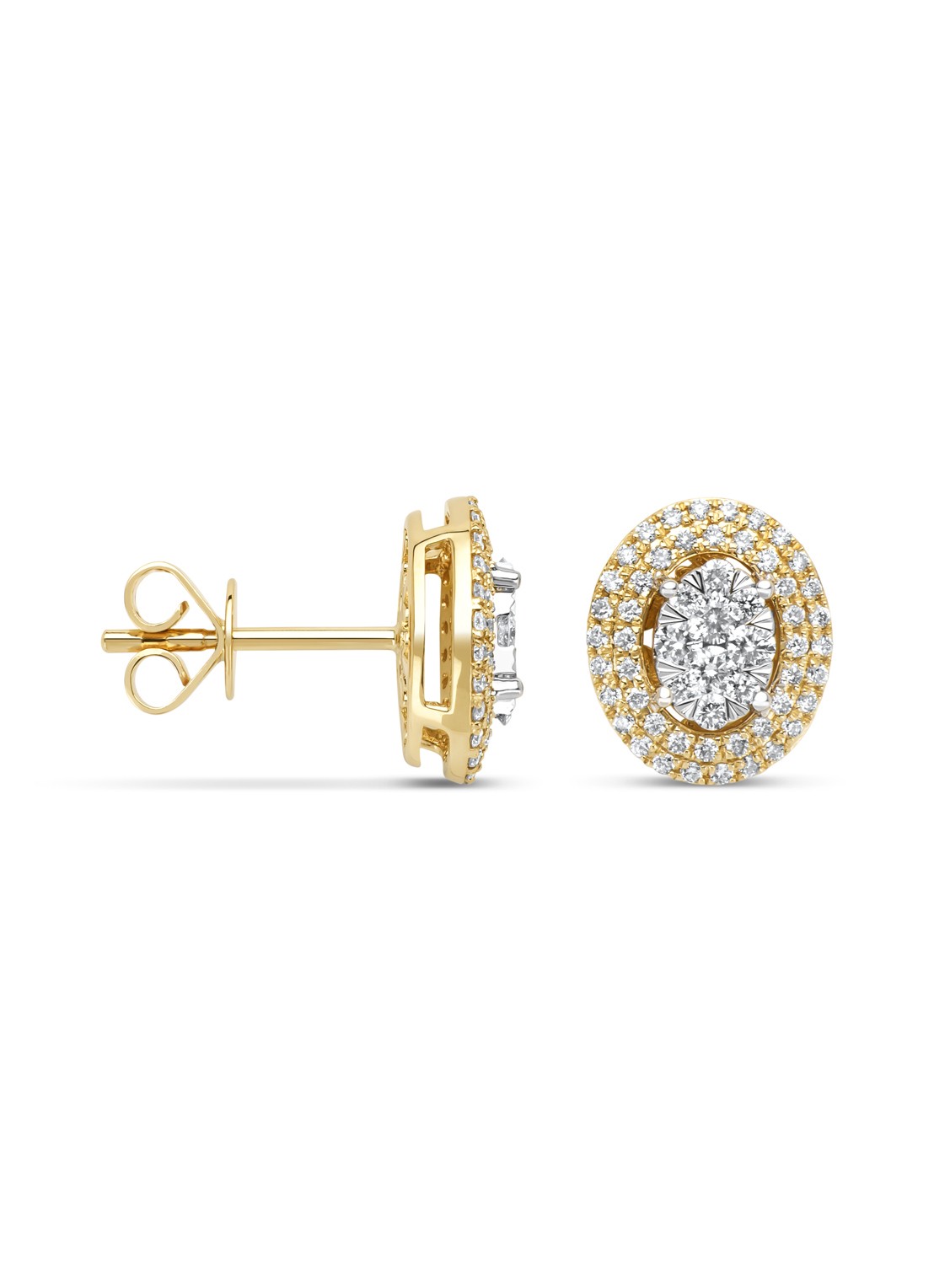 Diamond Point Gouden oorsieraden, 0.53 ct diamant, Enchanted - voorkant geelgoud