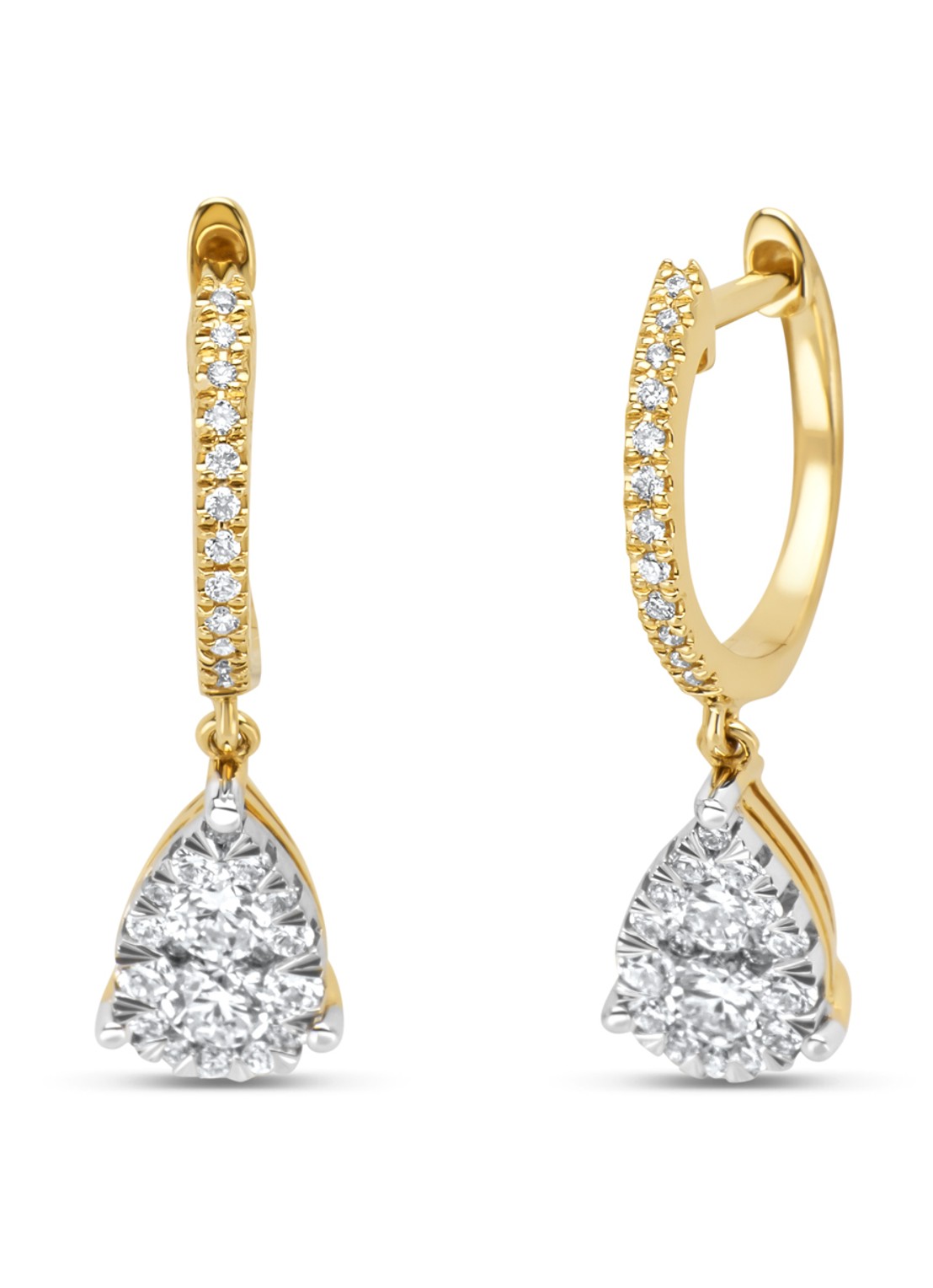 Diamond Point Gouden oorsieraden, 0.56 ct diamant, Enchanted - voorkant geelgoud