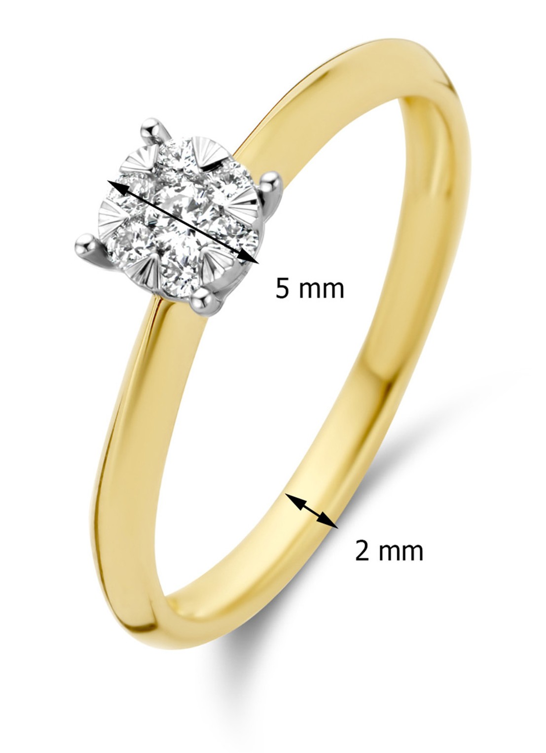 Diamond Point Gouden ring 0.17 ct diamant Enchanted - detail 3 goud