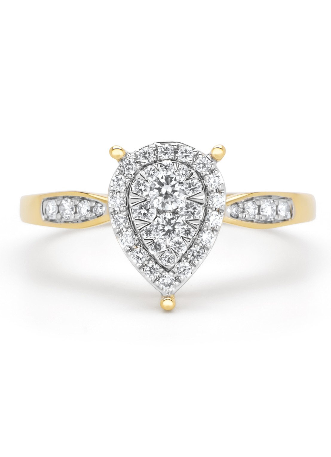 Diamond Point Gouden ring, 0.36 ct diamant, Enchanted - achterkant 2 geelgoud