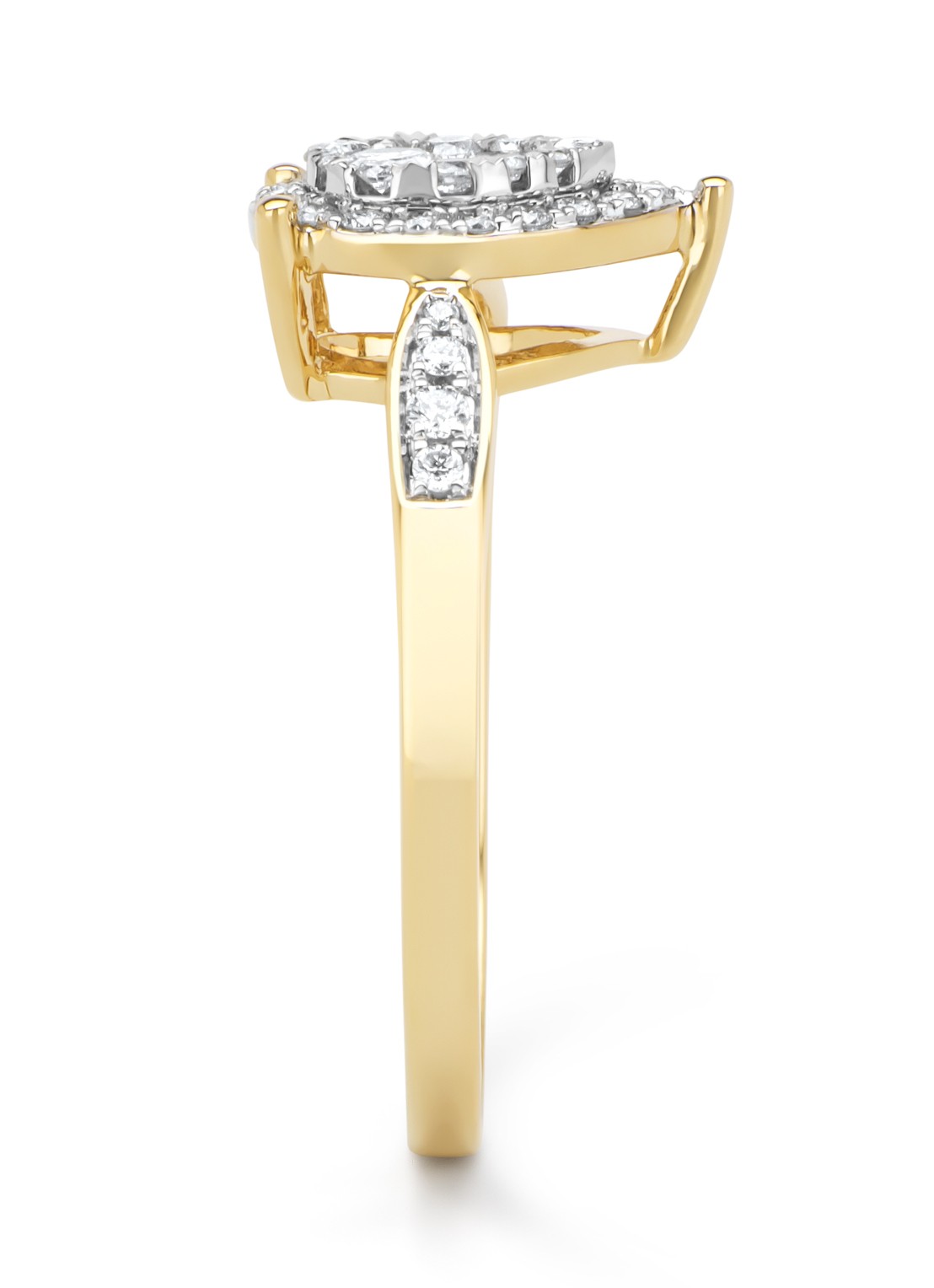Diamond Point Gouden ring, 0.36 ct diamant, Enchanted - detail geelgoud
