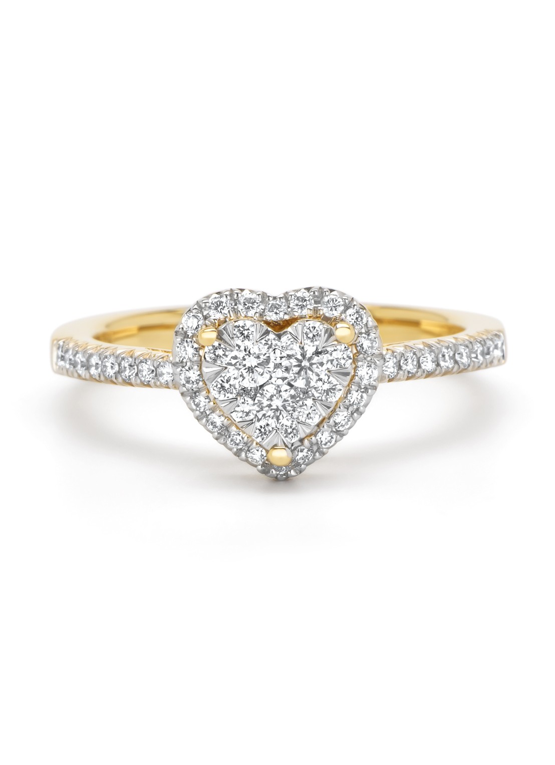 Diamond Point Gouden ring, 0.37 ct diamant, Enchanted - voorkant 2 geelgoud