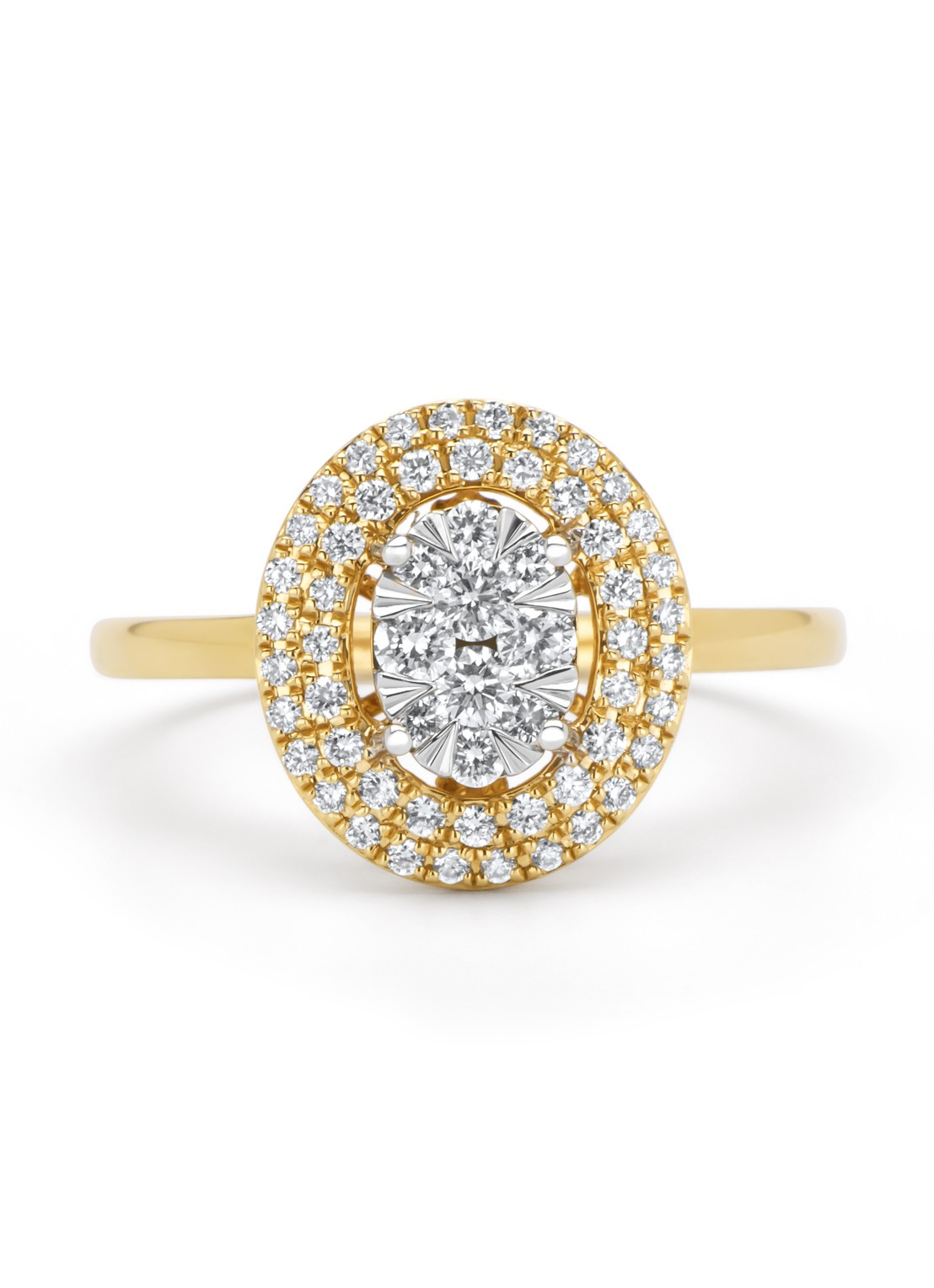 Diamond Point Gouden ring, 0.42 ct diamant, Enchanted - achterkant 4 geelgoud