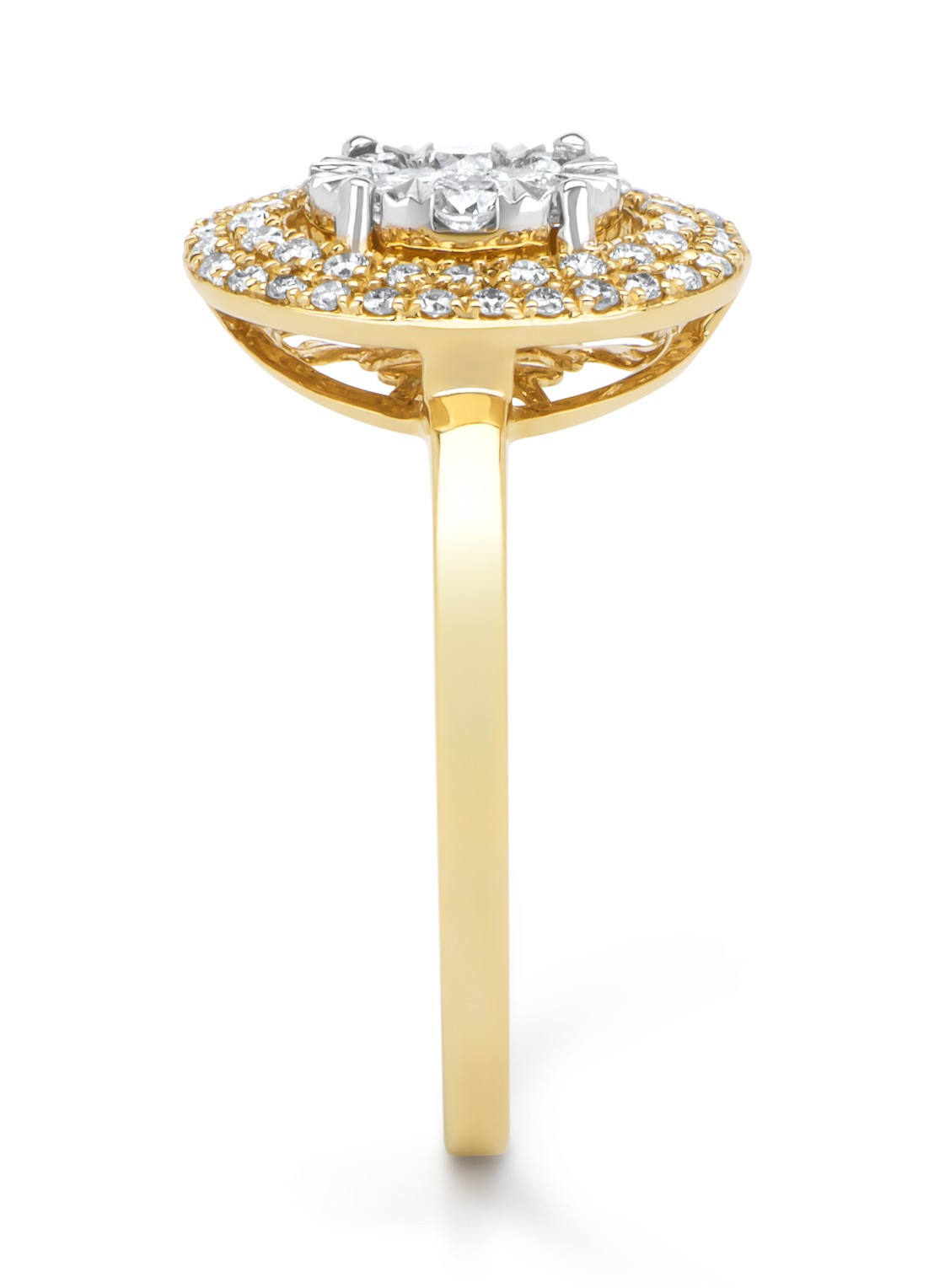 Diamond Point Gouden ring, 0.42 ct diamant, Enchanted - detail geelgoud
