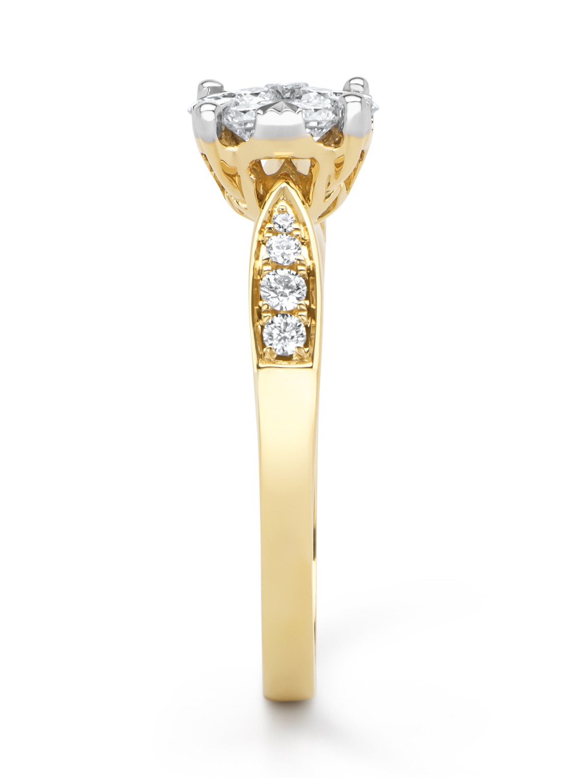 Diamond Point Gouden ring, 0.57 ct diamant, Enchanted - detail geelgoud